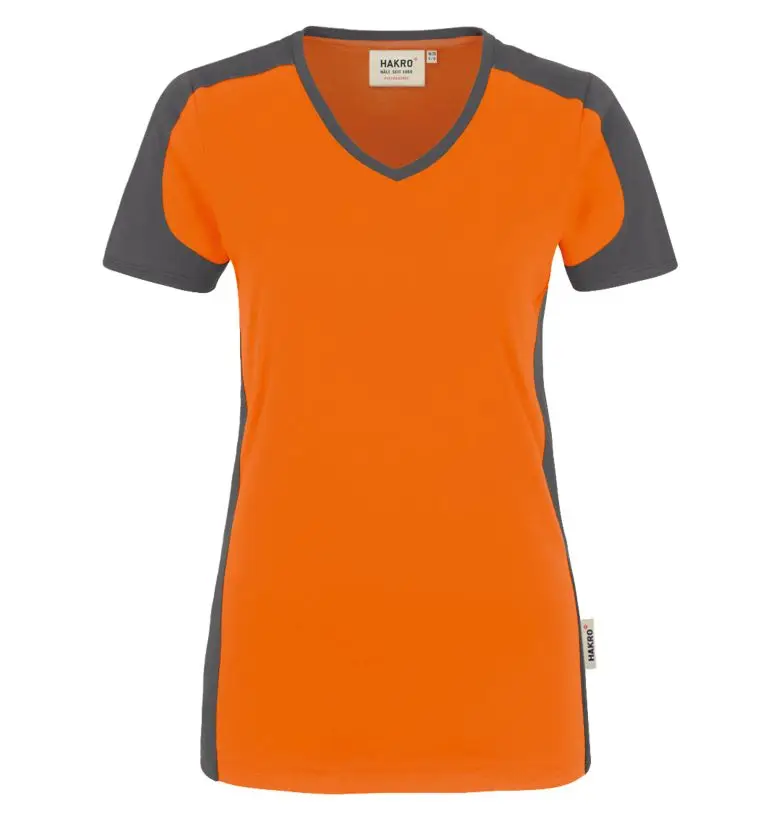 HAKRO Women-V-Shirt-Contrast 190 Mikralinar®