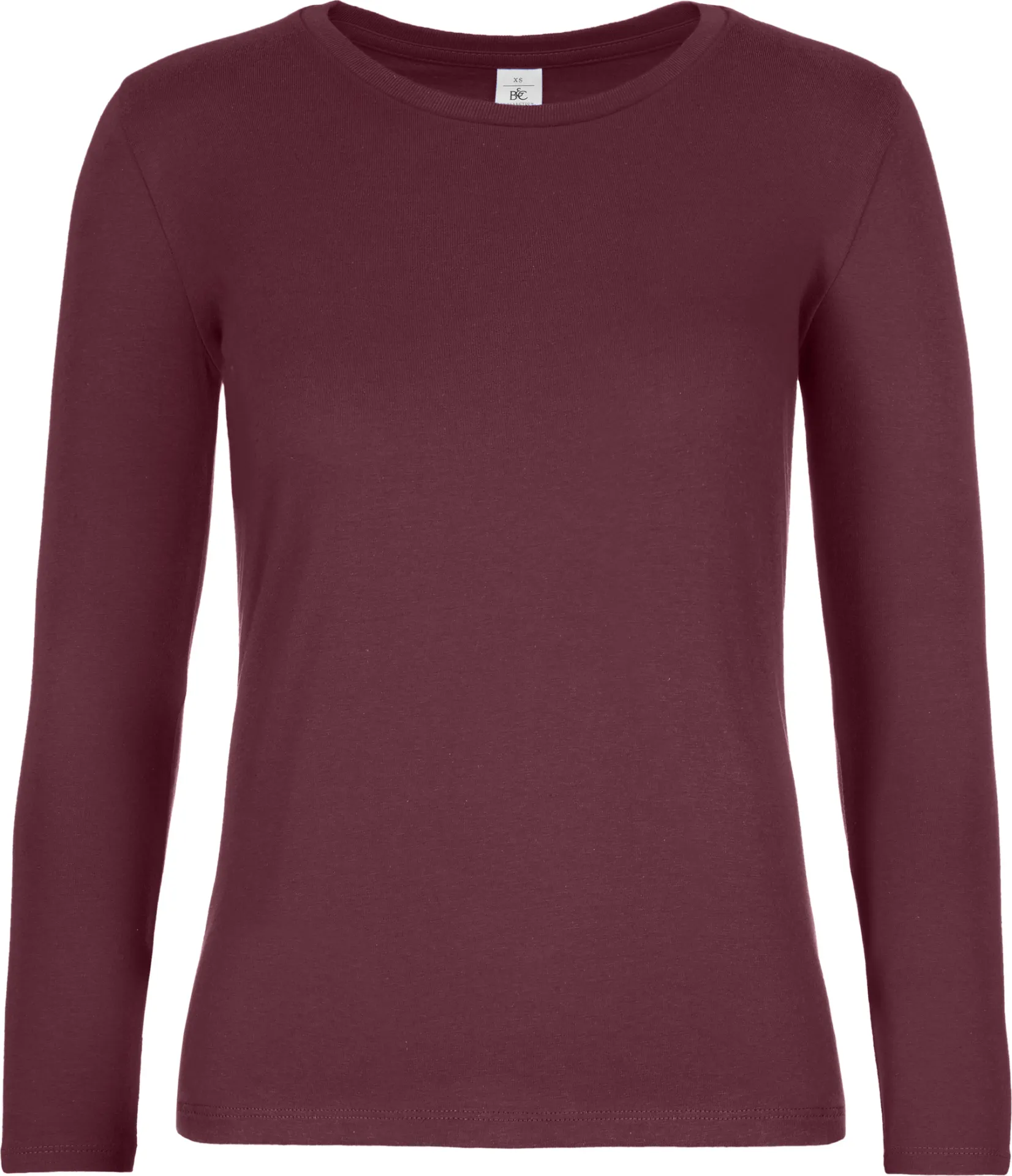 BC-TW08T-TShirt-E190-LSL-women-burgundy-0 B&C T-Shirt #E190 Long Sleeve Women