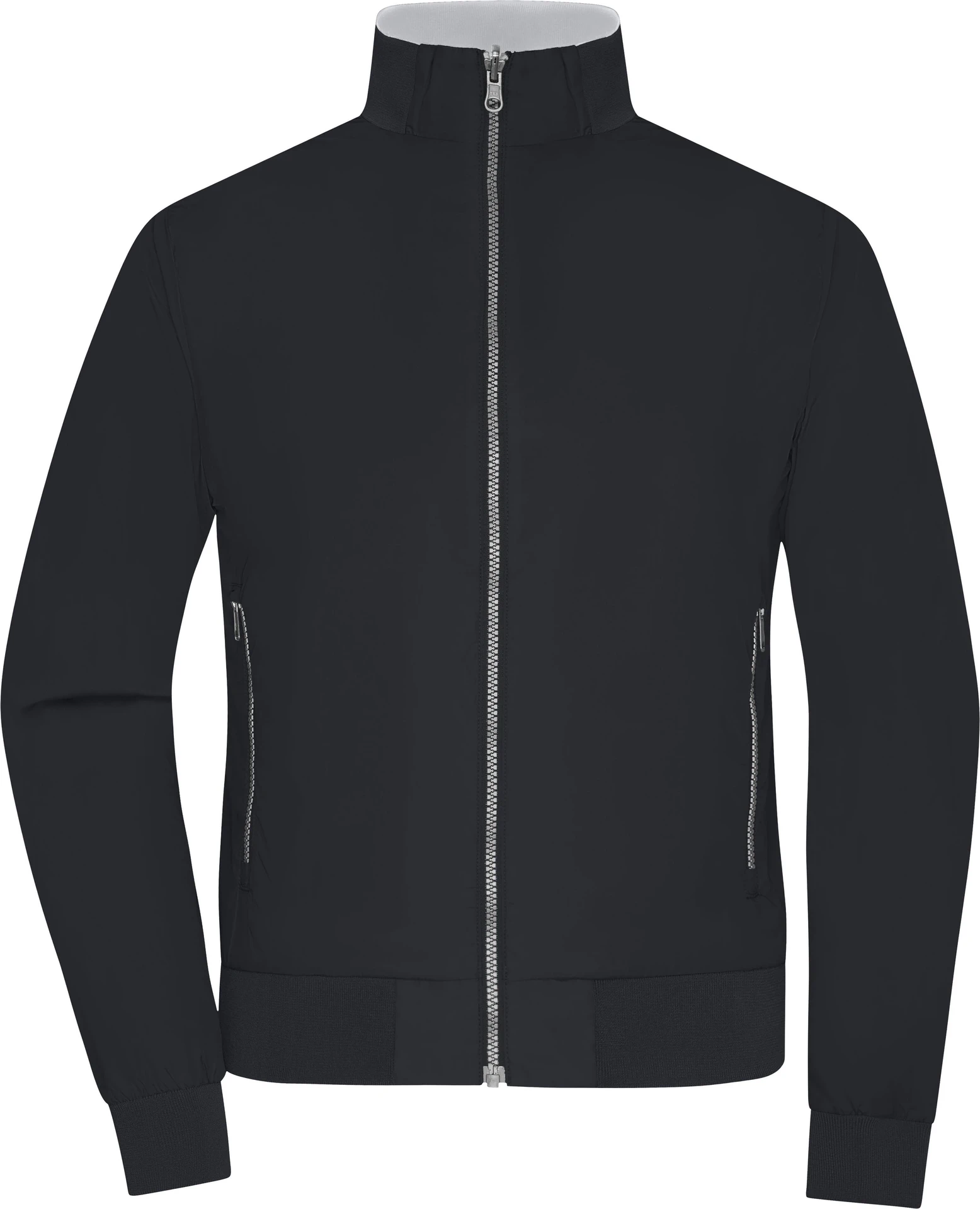 jn1335-ladies-blouson-black-silver-front-3 James & Nicholson Ladies´ Reversible Blouson