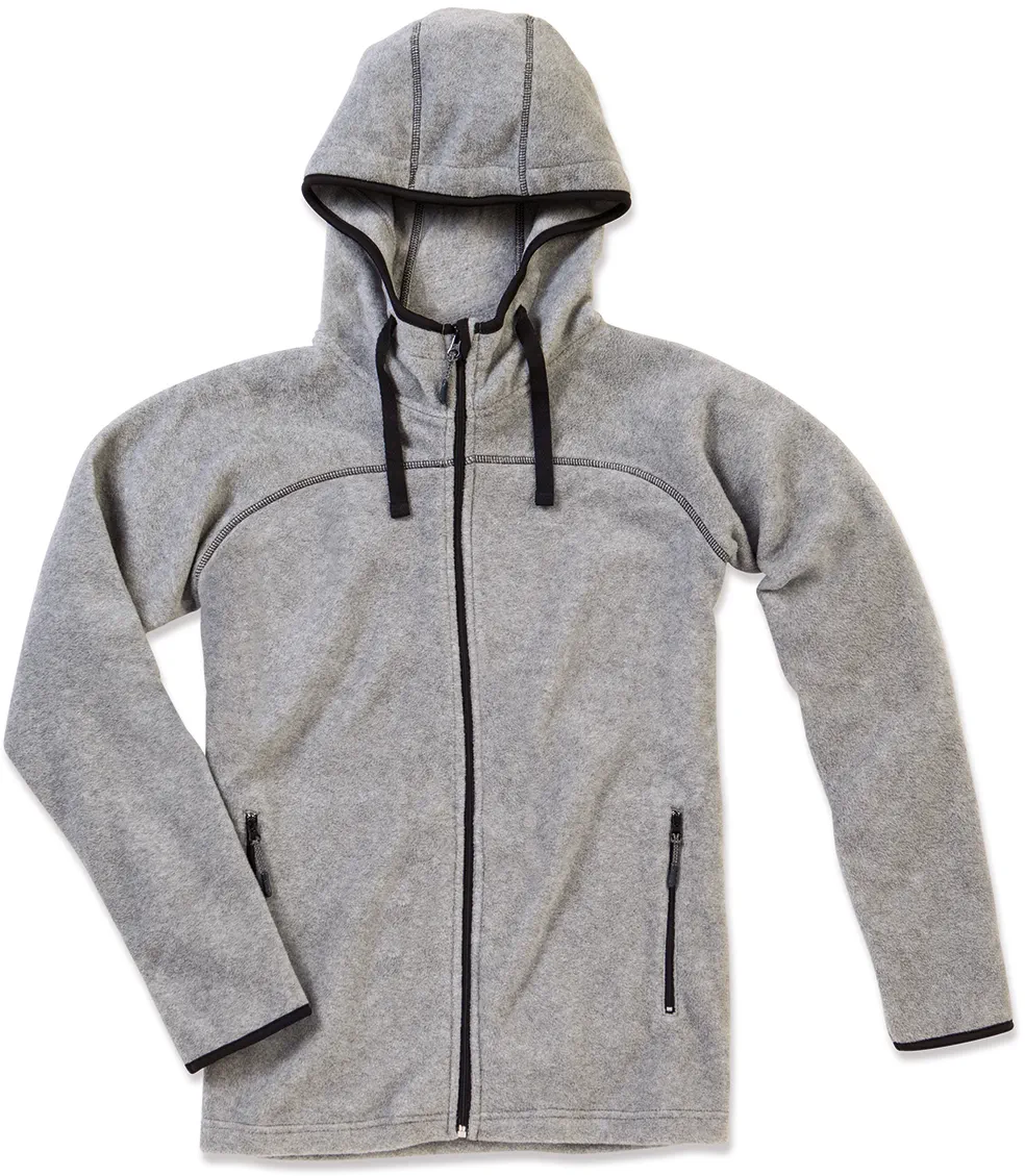stedman-st5040-power-fleece-jacket-men-greyheather-front-5 Stedman Active Power Fleece Jacket
