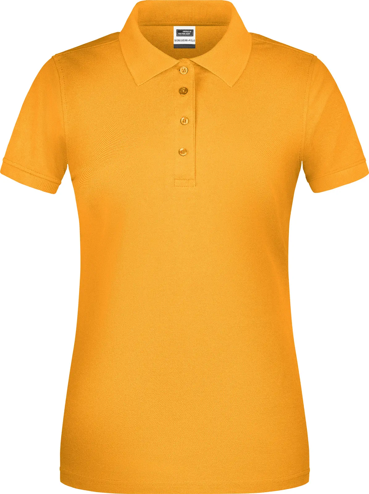 jn873-ladies-bio-workwear-poloshirt-goldyellow-front-3 James & Nicholson Ladies Bio Workwear Polo
