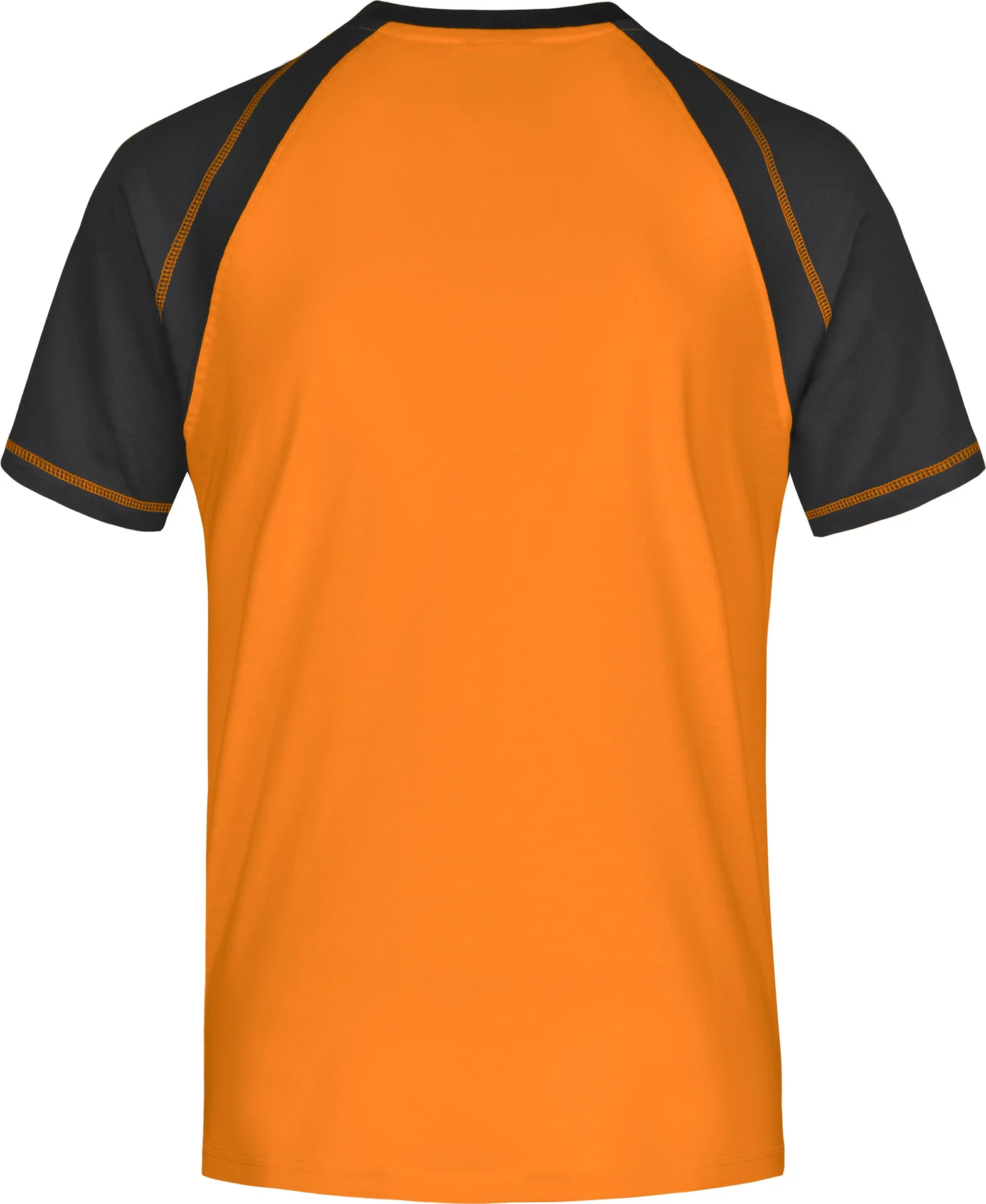 jn010-mens-raglan-t-shirt-orange-black-back-5 James & Nicholson Men´s Raglan-T