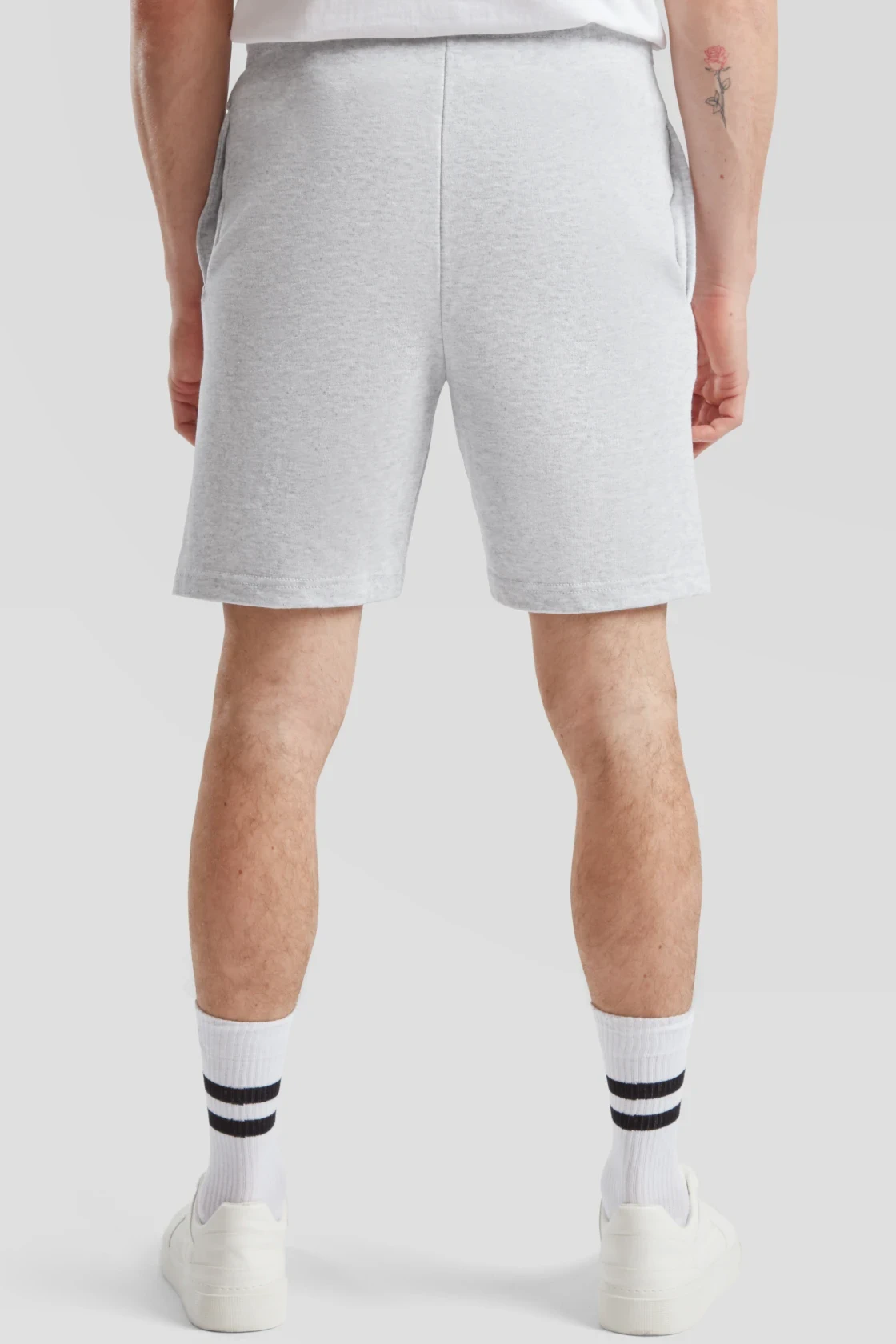 fruit-of-the-loom-64-036-0-lightweight-shorts-heathergrey-model-2 F.O.L. Lightweight Shorts