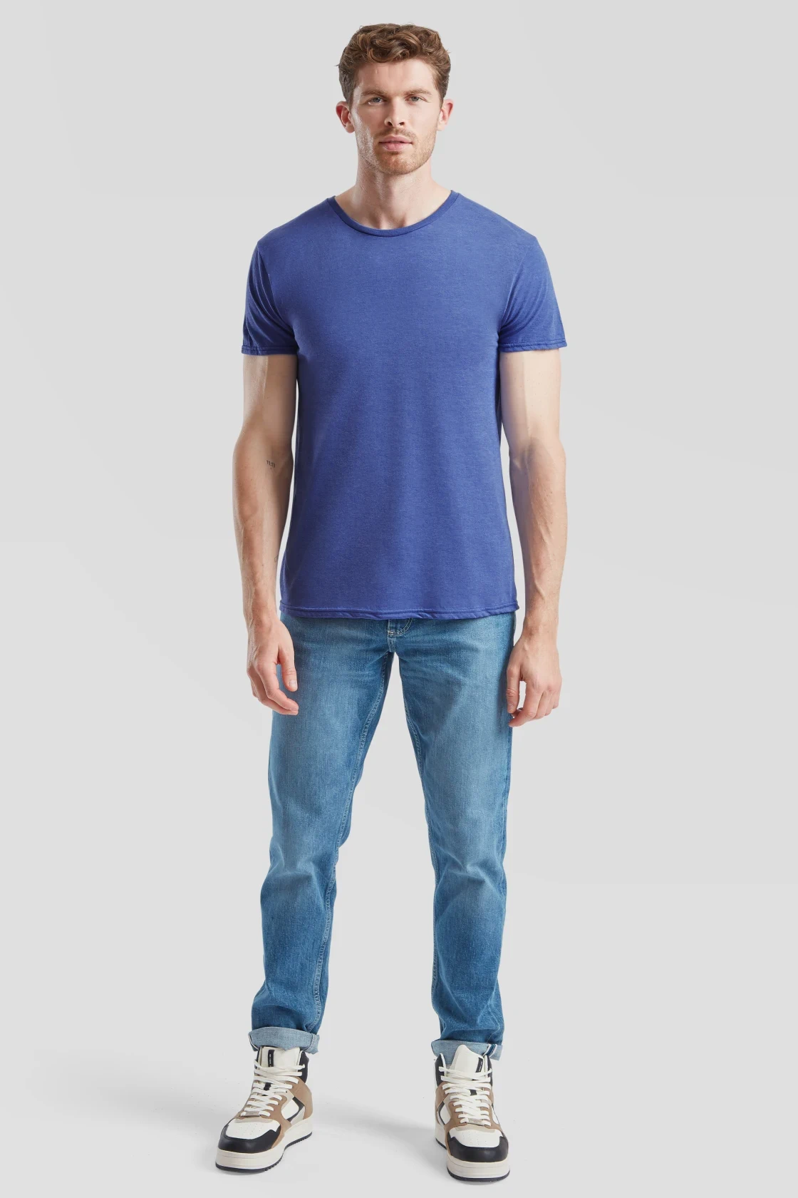 fruit-of-the-loom-61-430-0-iconic-150-t-shirt-heatherroyal-model-3 F.O.L. Iconic T