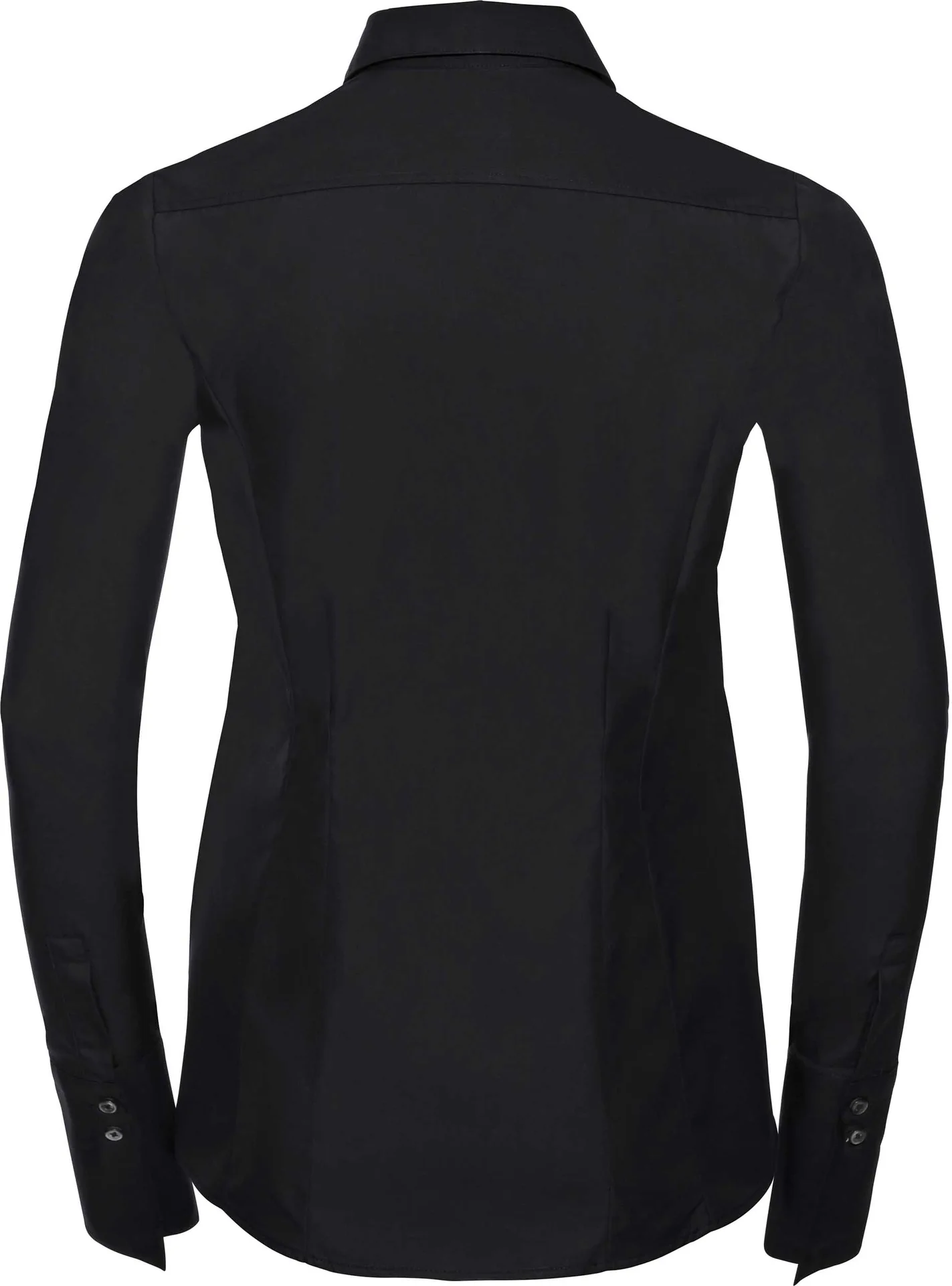 russell-r960f-ladies-ls-ultimate-stretch-shirt-black-back-5 Russell Ladies Long Sleeve Ultimate Stretch Shirt