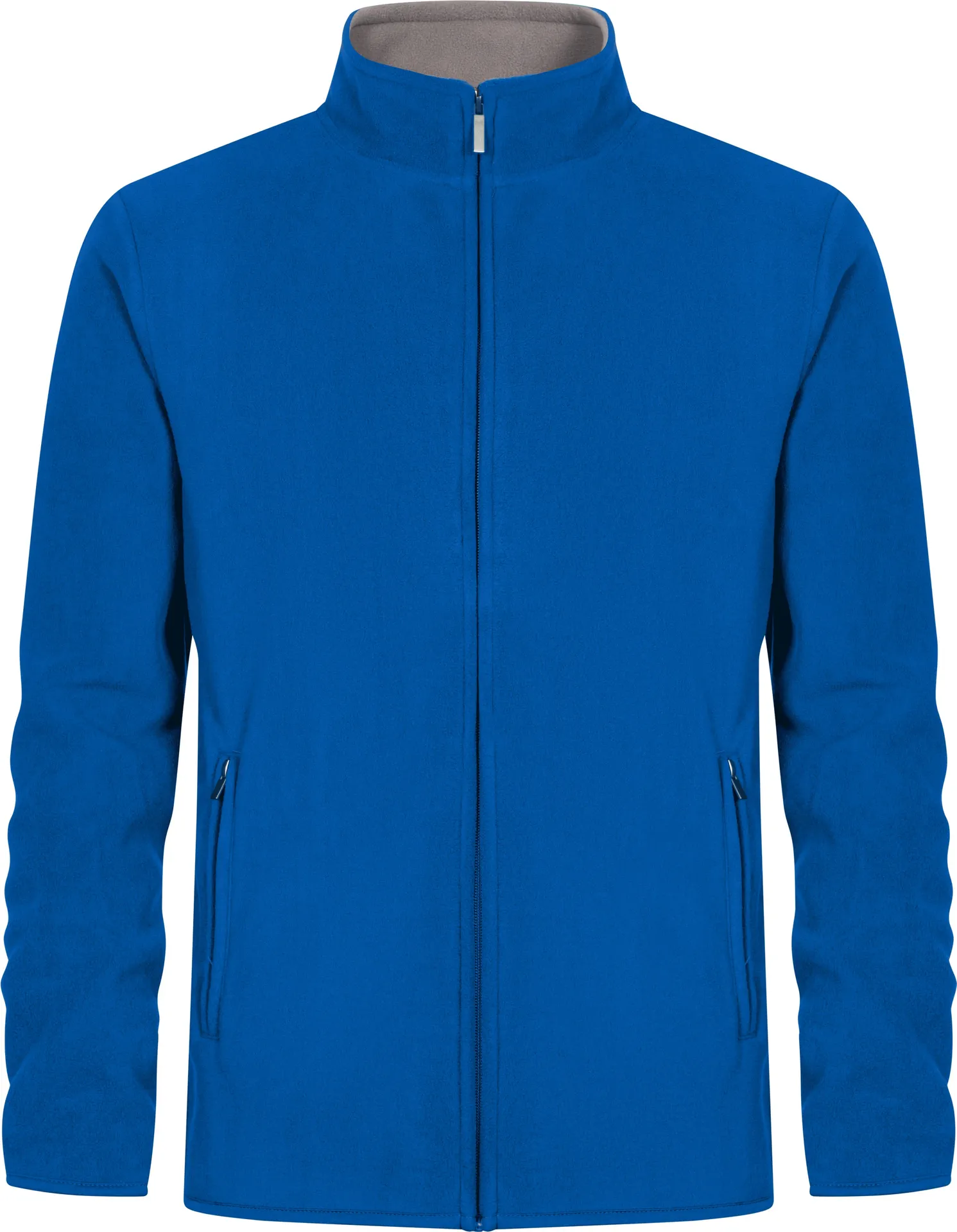 promodoro-7961-mens-double-fleece-jacket-royal-steelgrey-front-3 Promodoro Men's Double Fleece Jacket