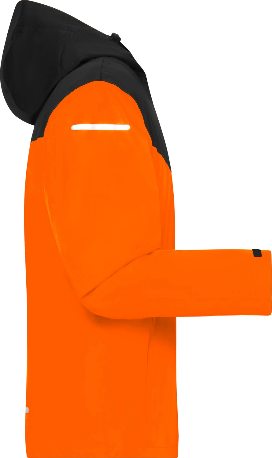 jn1180-mens-allweather-jacket-neonorange-black-right-6 James & Nicholson Men´s Allweather Jacket