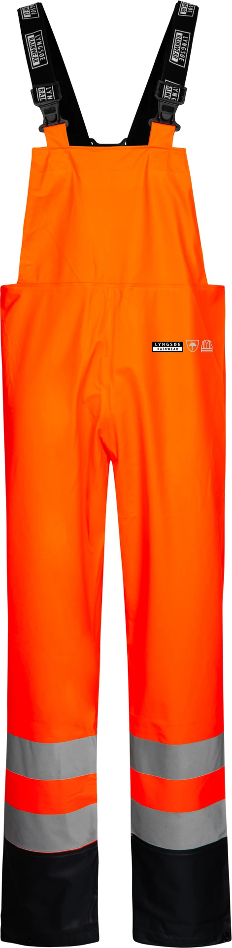 lyngsoe-lr3059-hi-vis-regenlatzhose-leuchtorange-navy-front-1 Lyngsøe LR3059 Hi-Vis Regenlatzhose