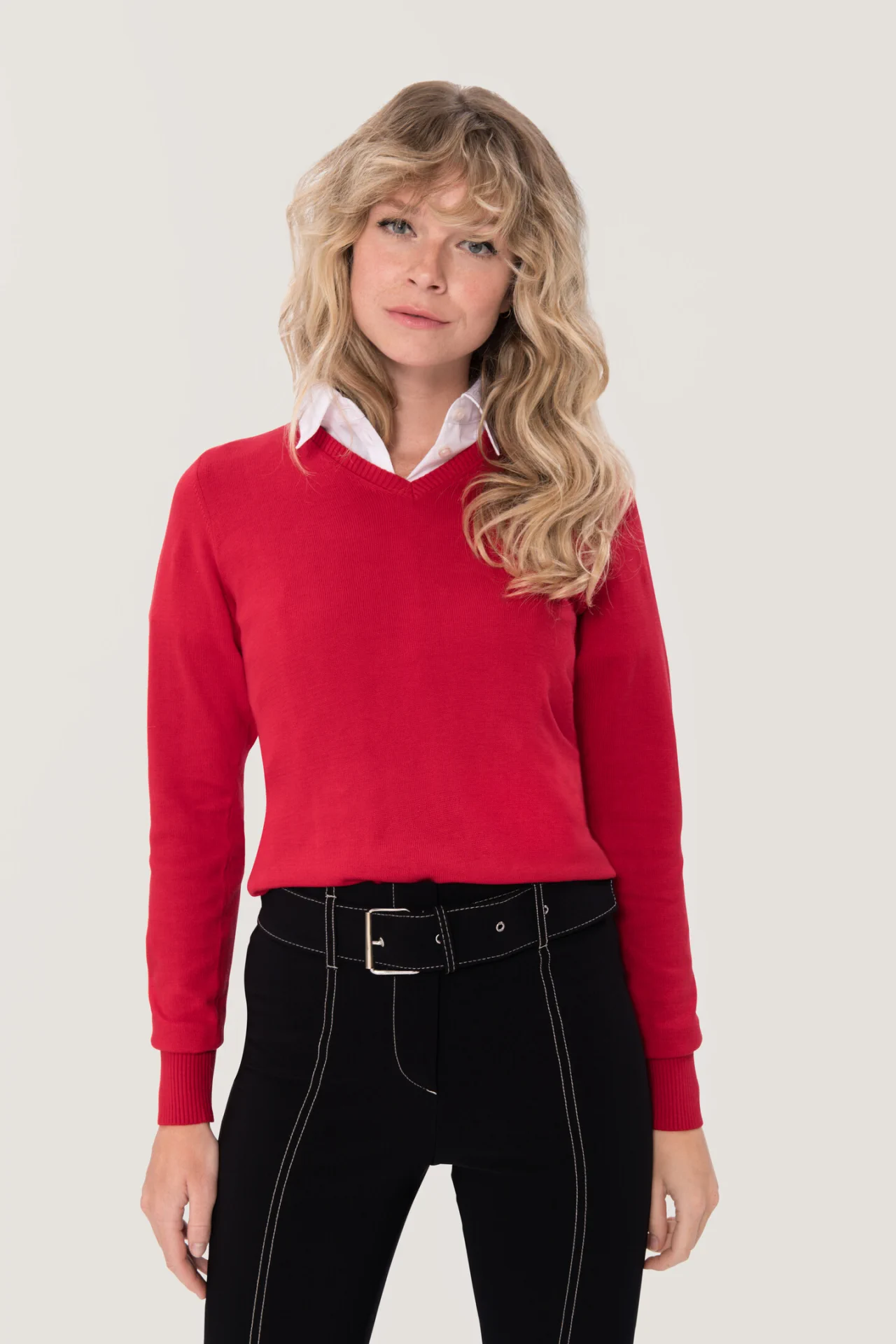 HAKRO Women-V-Pullover 133 Premium-Cotton