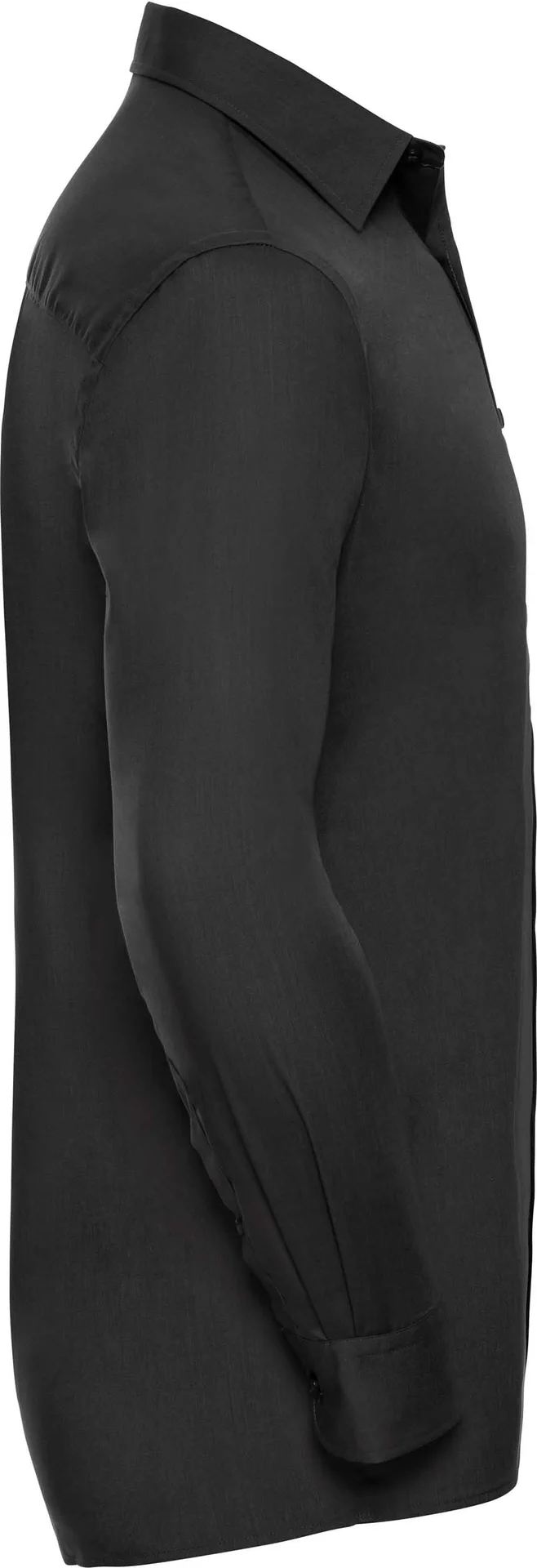 russell-r934m-mens-ls-poly-cotton-easy-care-poplin-shirt-black-side-4 Russell Men's Long Sleeve Polycotton Easy Care Poplin Shirt