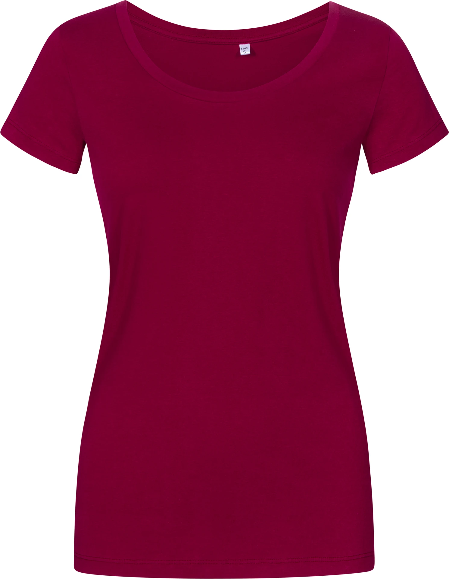 promodoro-1545-womens-deep-scoop-t-shirt-berry-front-3 Promodoro X.O Women´s Deep Scoop T-Shirt