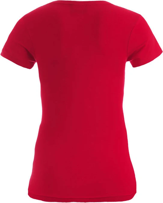 promodoro-3086-womens-slim-fit-v-neck-t-shirt-firered-back-6 Promodoro Women's Slim Fit V-Neck-T