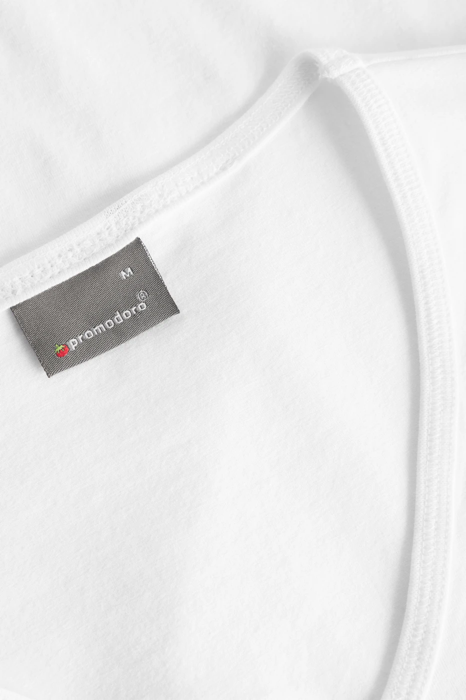 promodoro-3082-mens-slim-fit-v-neck-t-shirt-white-detail-7 Promodoro Men's Slim Fit V-Neck-T