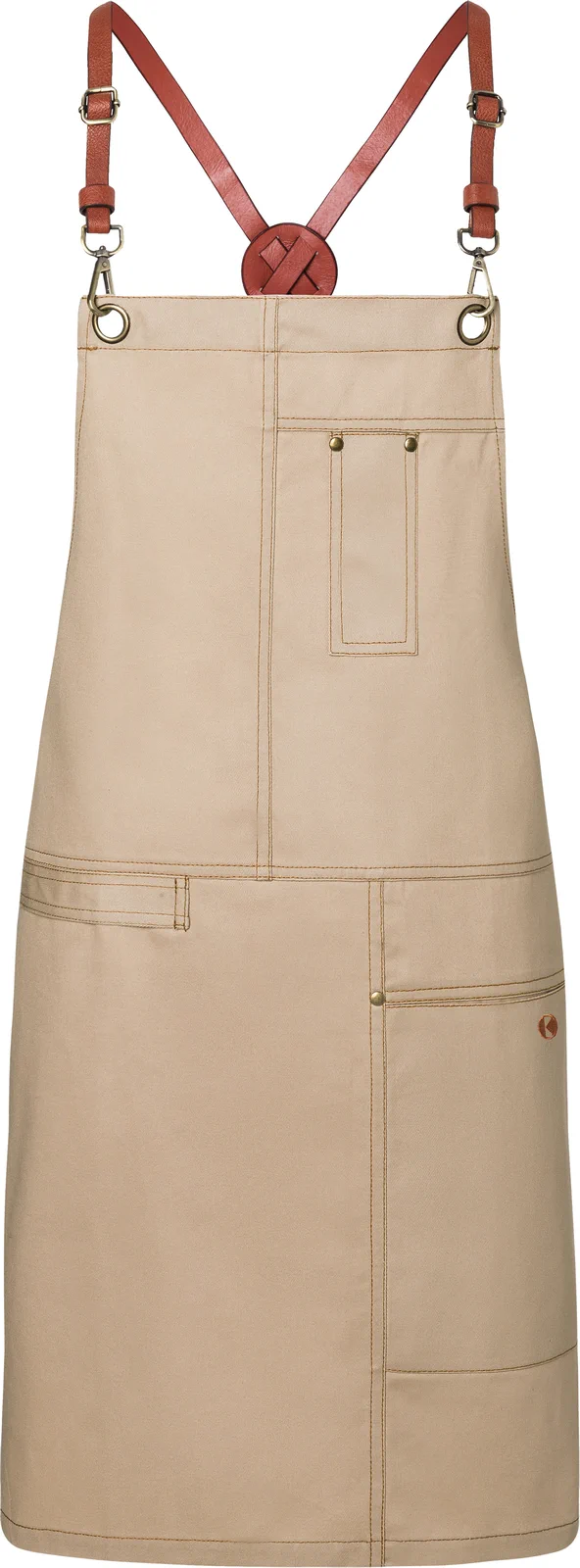 karlowsky-ls25-latzschuerze-urban-x-style-beige-front-3 KARLOWSKY Latzschürze Urban X-Style