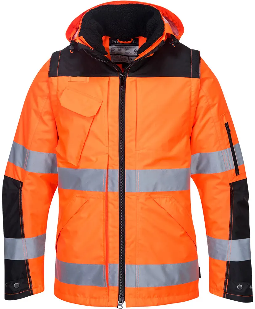 leuchtorange/schwarz