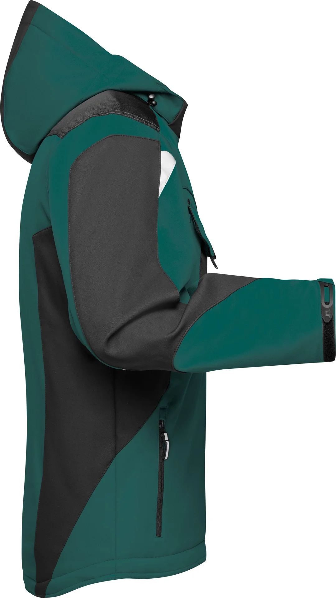 jn824-craftsmen-softshell-jacket-darkgreen-black-right-6 James & Nicholson Craftsmen Softshell Jacket -Strong-