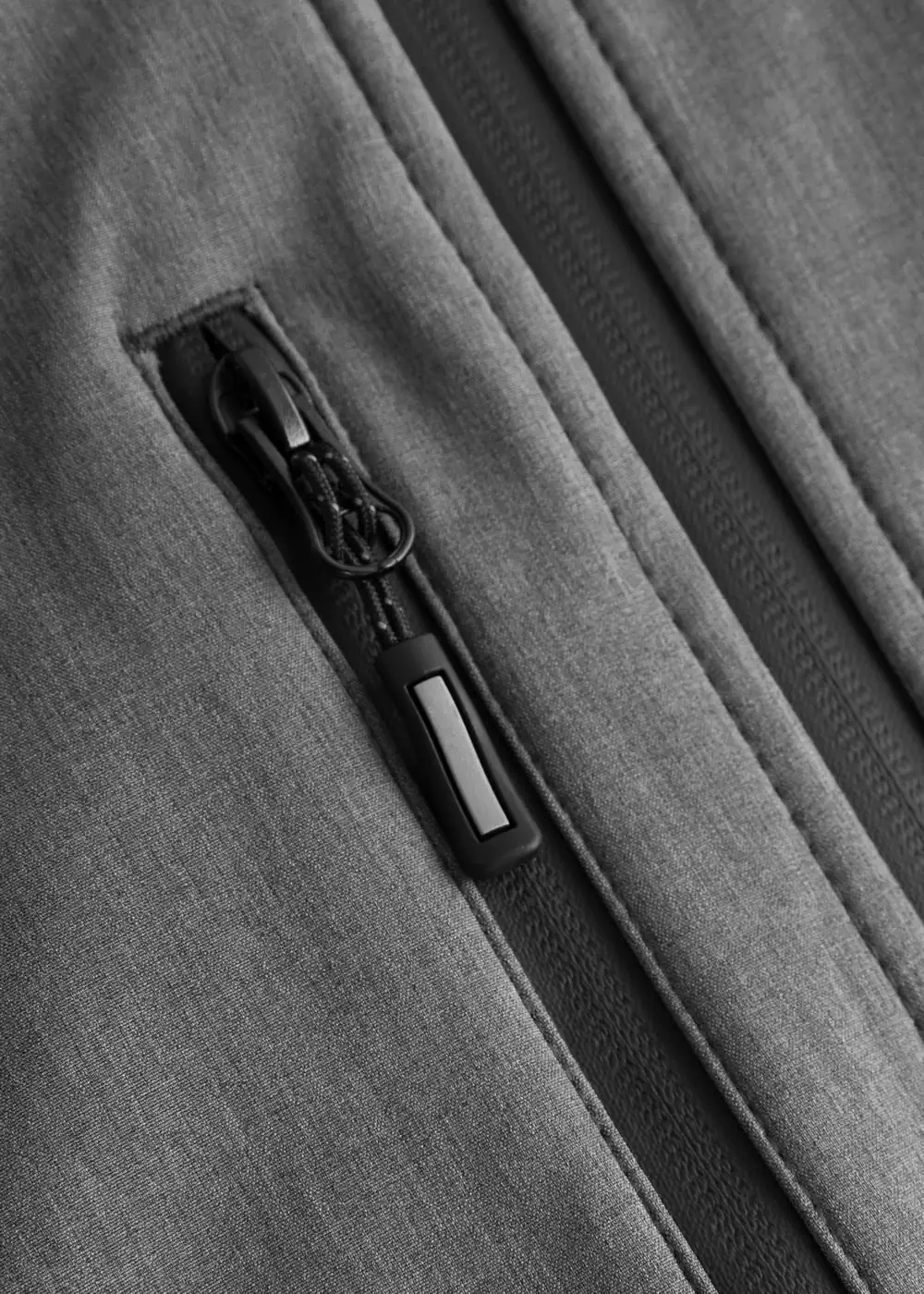 promodoro-7840-mens-softshell-vest-heathergrey-detail-7 Promodoro Men´s Softshell Vest