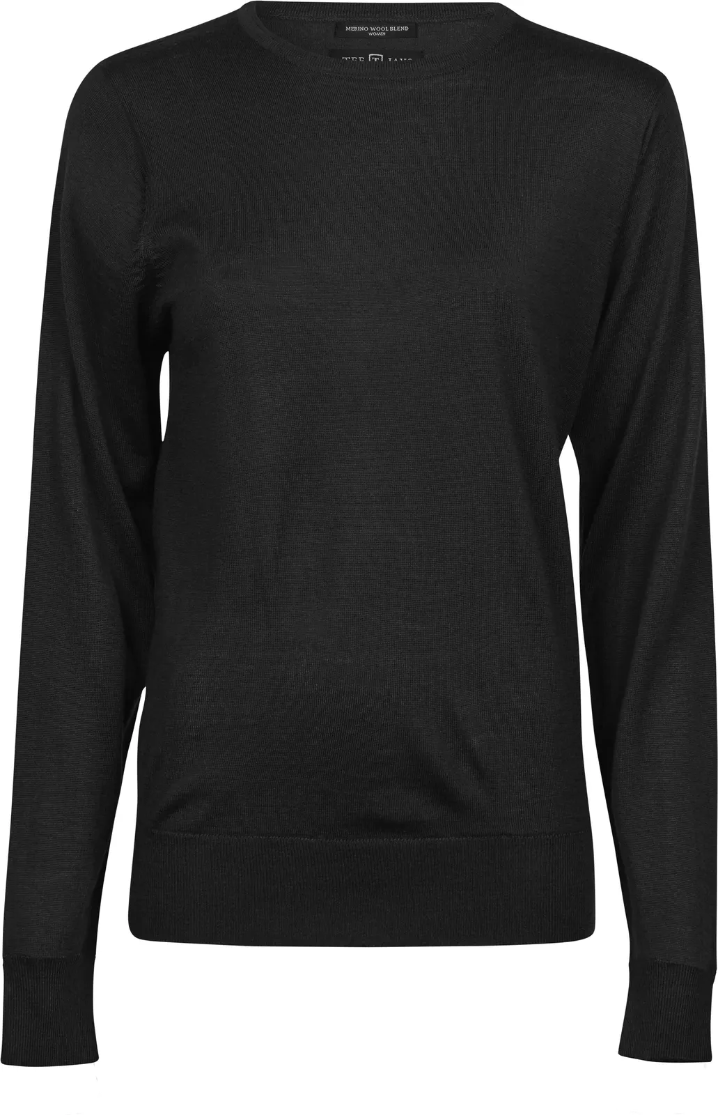 tee-jays-6006-womens-crew-neck-sweater-black-front-1 Tee Jays Women´s Crew Neck Sweater