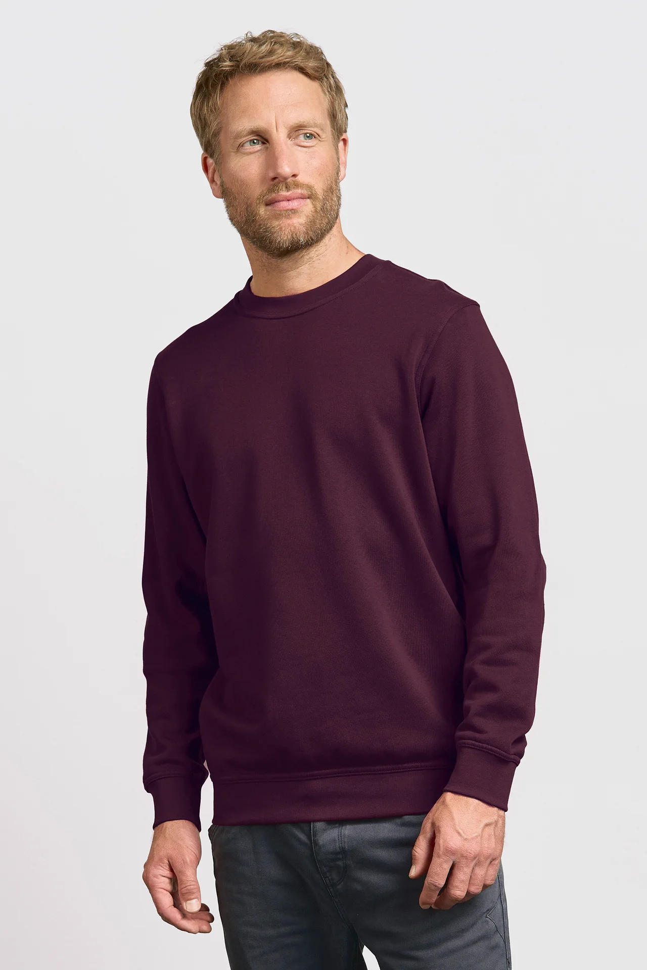 promodoro-2199-mens-new-sweater-burgundy-model-0 Promodoro Men's Sweater 80/20