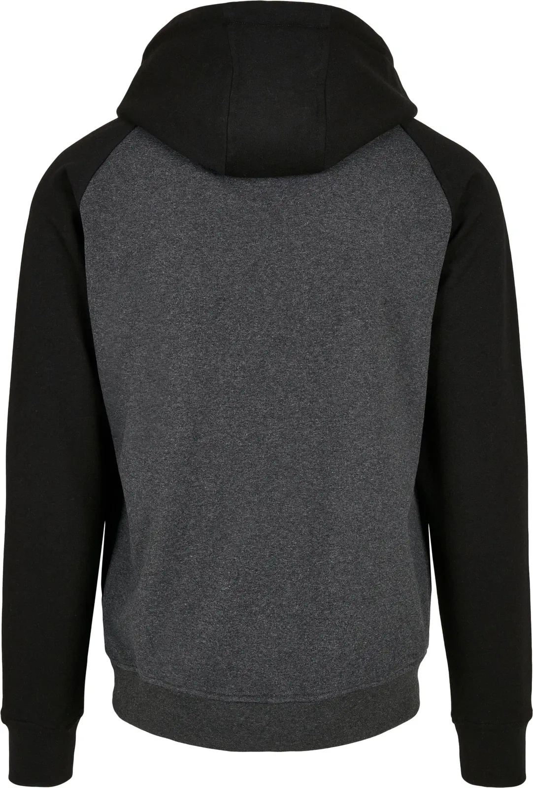 BYB-BB005-basic-raglan-hoody-charcoal-black-back-7 Build Your Brand Basic Raglan Hoody