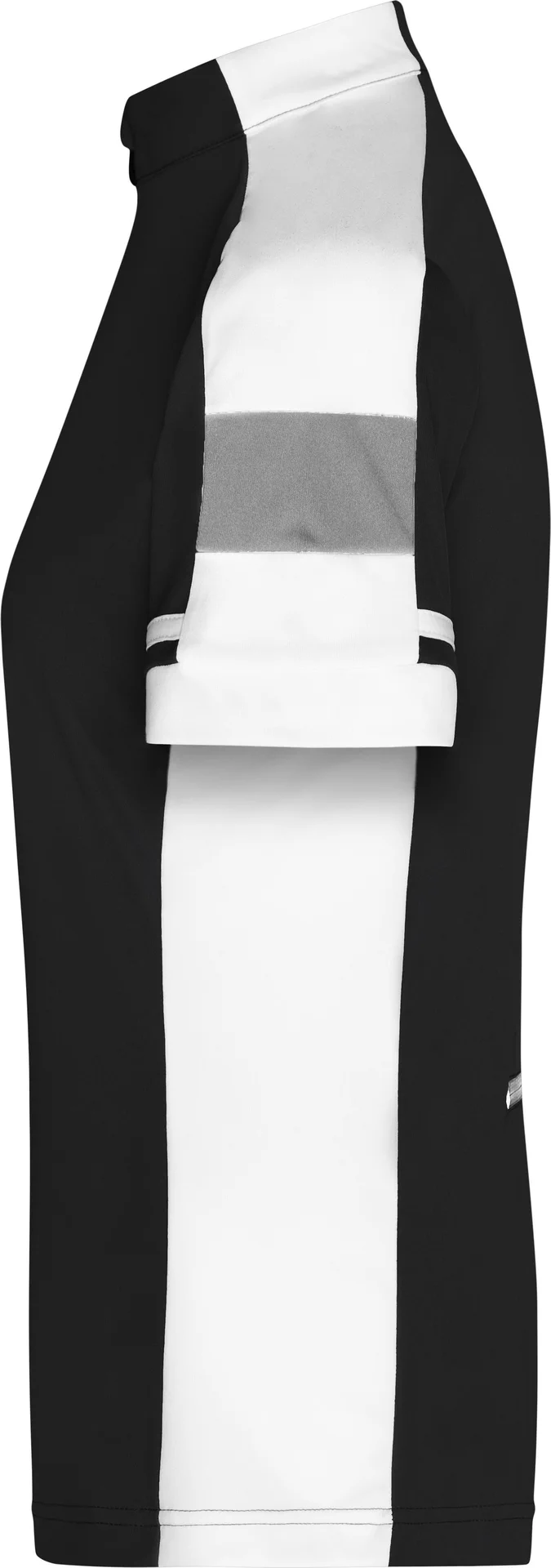 jn451-ladies-bike-t-shirt-half-zip-black-left-4 James & Nicholson Ladies Bike-T Half Zip