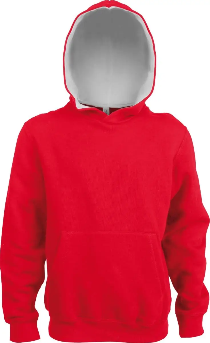 Kariban Kinder Kontrast Hooded Sweater