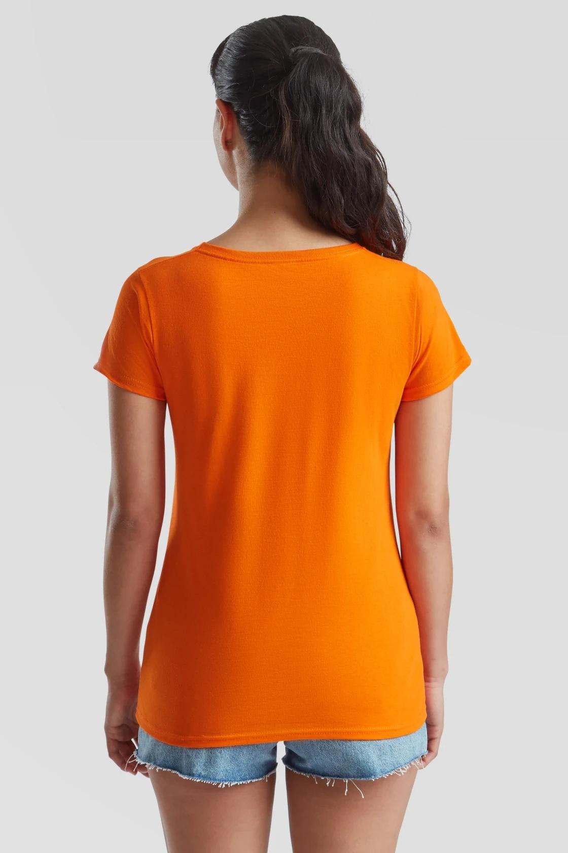 fruit-of-the-loom-61-372-0-ladies-valueweight-t-shirt-orange-model-2 F.O.L. Lady-Fit Valueweight T