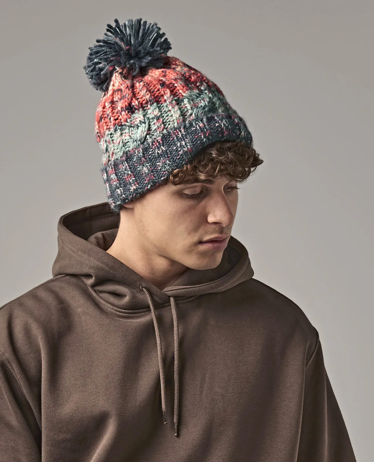 Beechfield Corkscrew Pom Pom Beanie