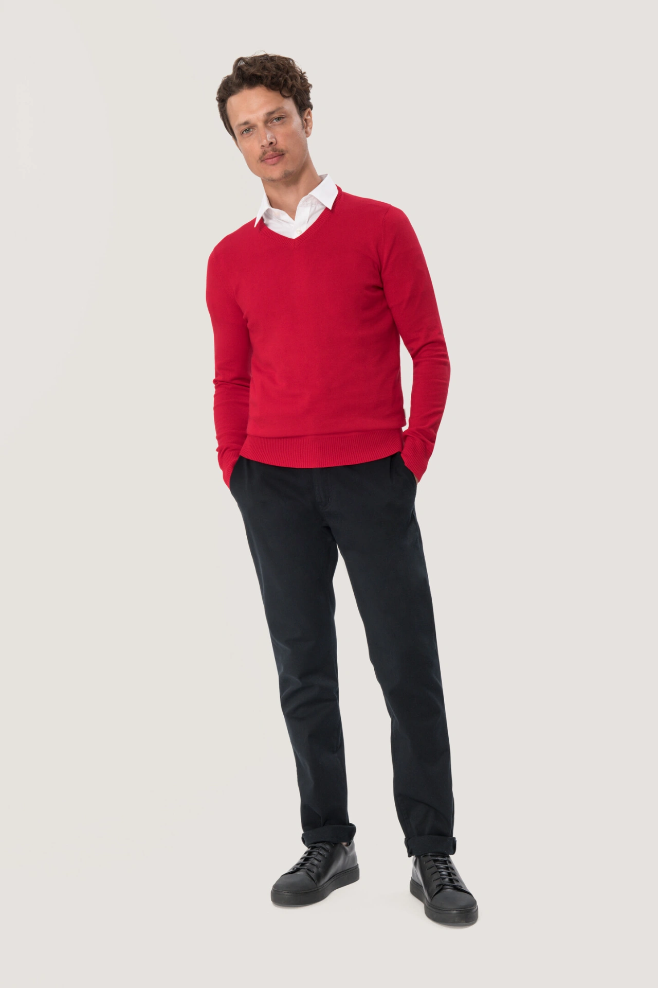 HAKRO V-Pullover 143 Premium-Cotton HAKRO V-Pullover 143 Premium-Cotton