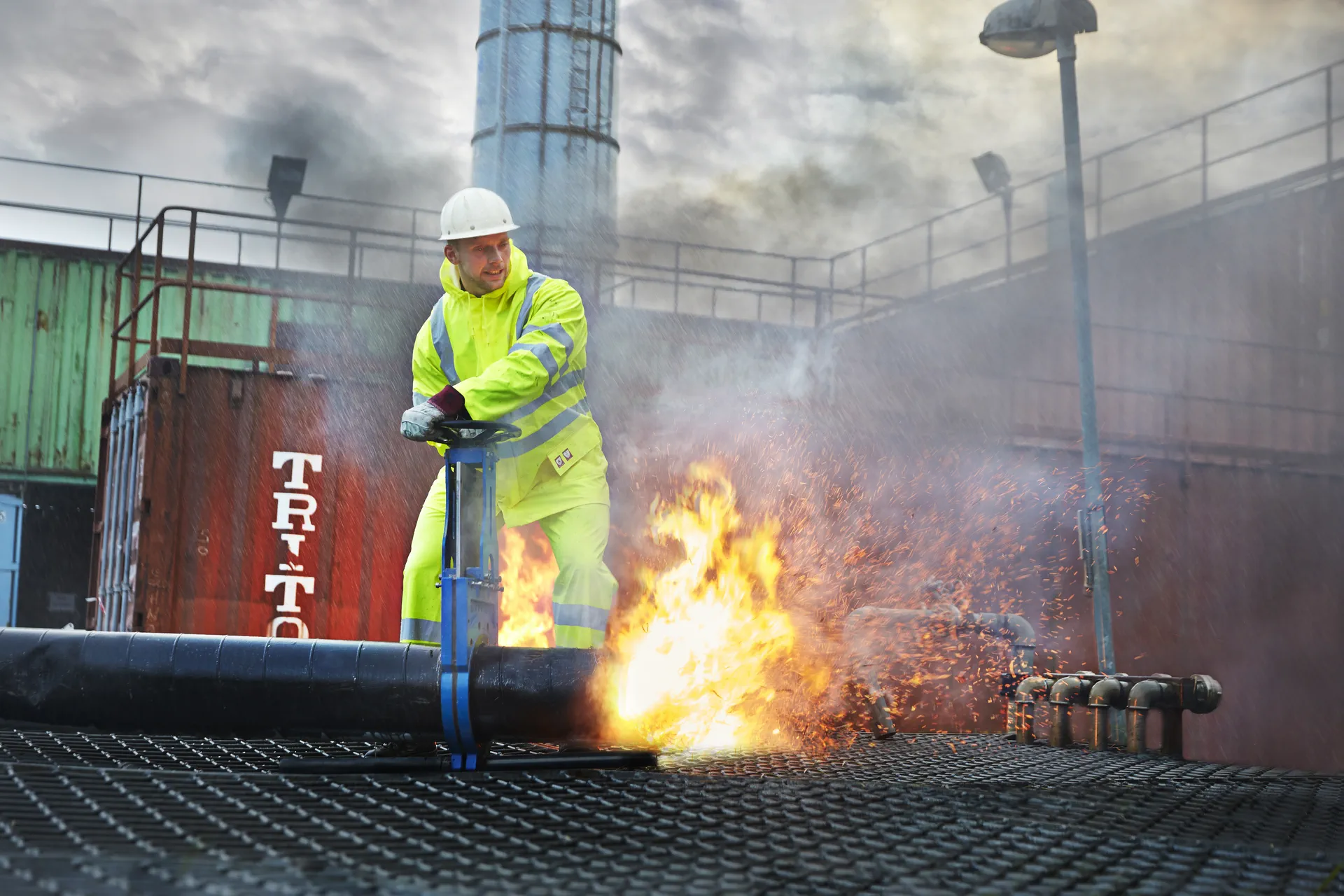 lyngsoe-fr-lr55-flammhemmende-hi-vis-regenjacke-leuchtgelb-mod-5 Lyngsøe FR-LR55 Flammhemmende Hi-Vis Regenjacke