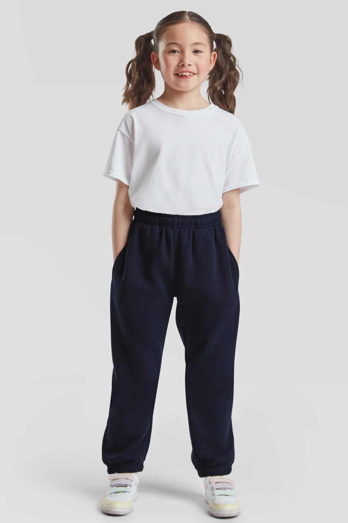 fruit-of-the-loom-64-025-0-kids-premium-elasticated-cuff-jog-pants-deepnavy-model-3 F.O.L. Premium Elasticated Cuff Jog Pants Kids