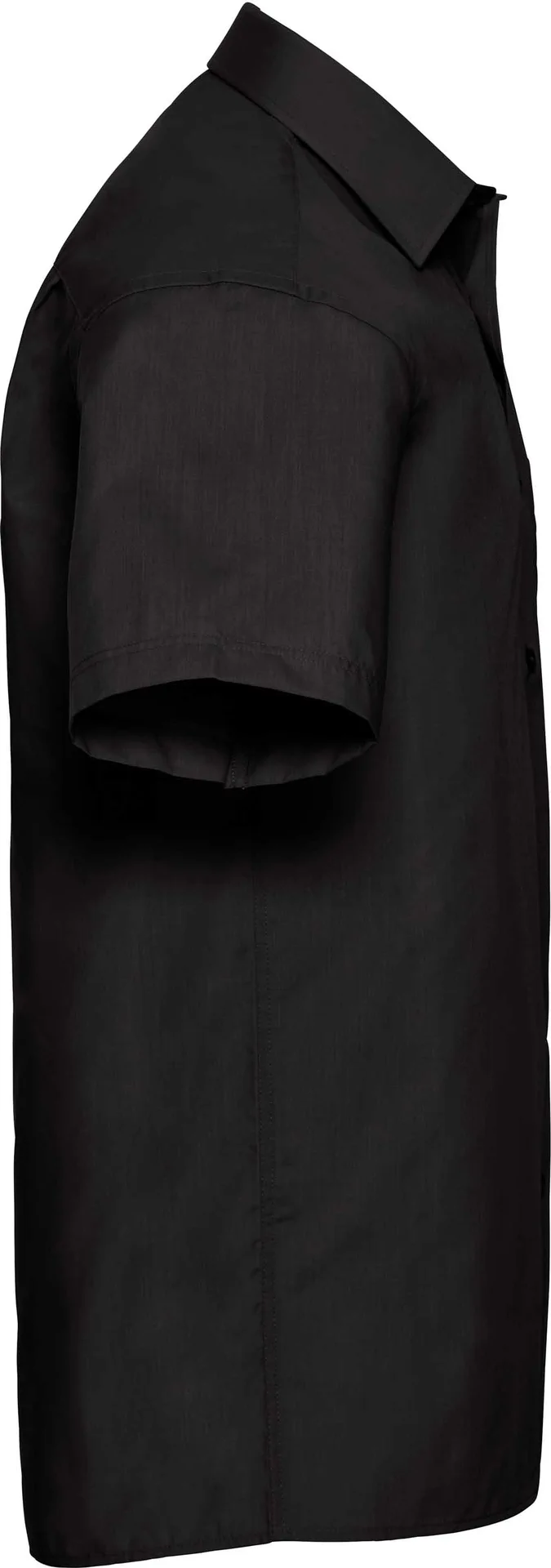 russell-r935m-mens-short-sleeve-poly-cotton-easy-care-poplin-shirt-black-side-4 Russell Men's Short Sleeve Polycotton Easy Care Poplin Shirt