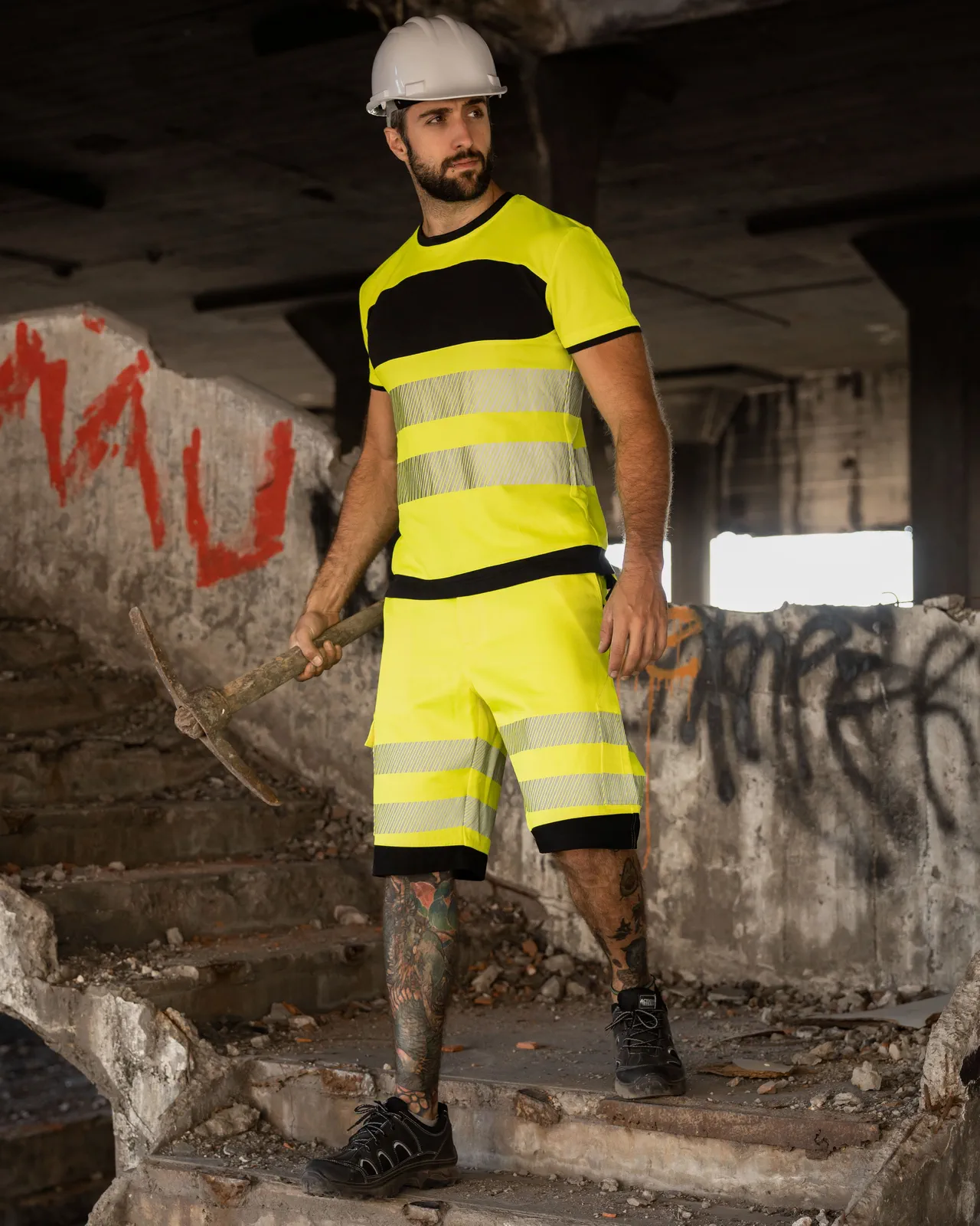 Korntex EOS Hi-Vis Workwear Shorts With Printing Areas