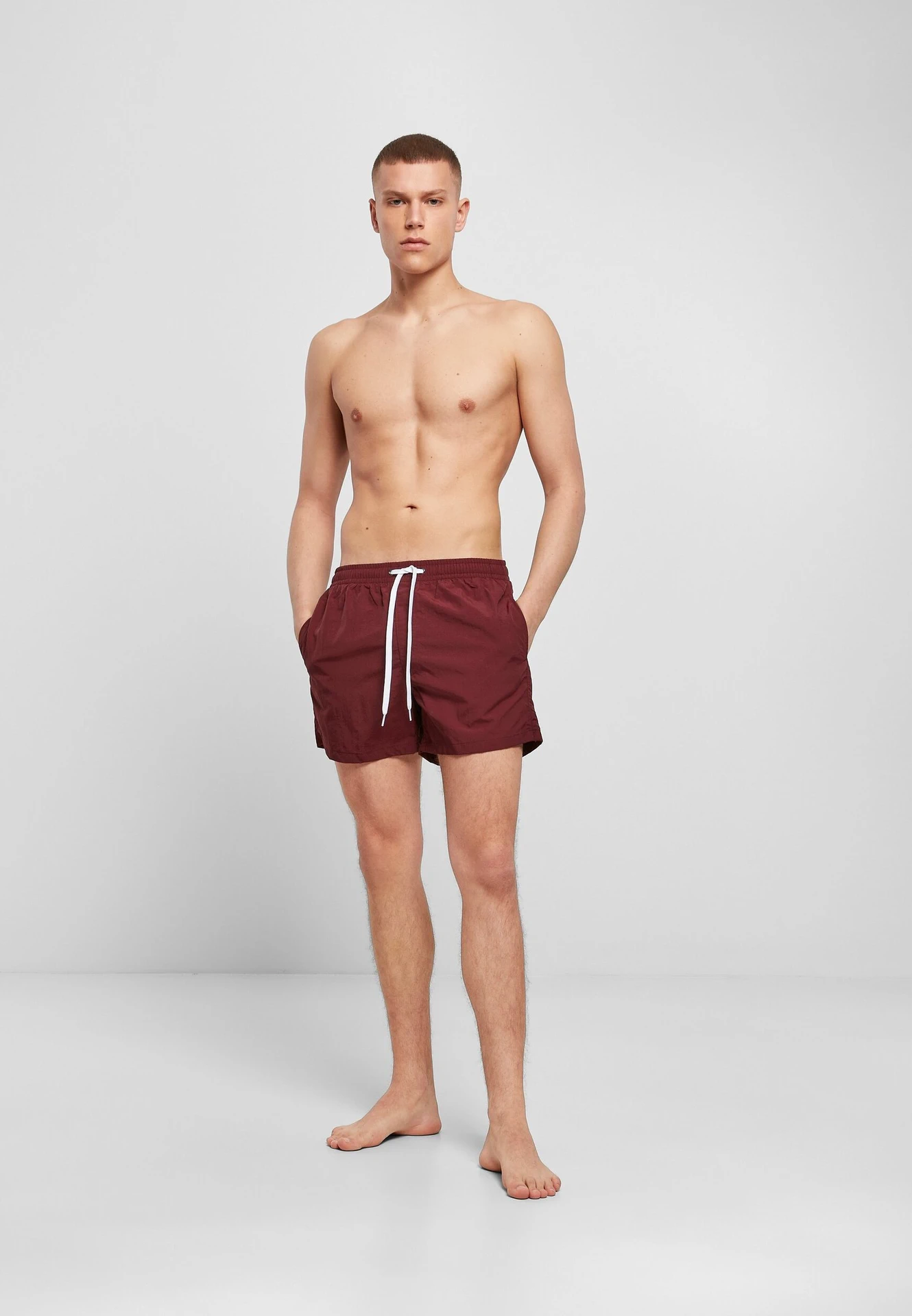 BYB-BY050-swim-shorts-cherry-model-3 Build Your Brand Swim Shorts