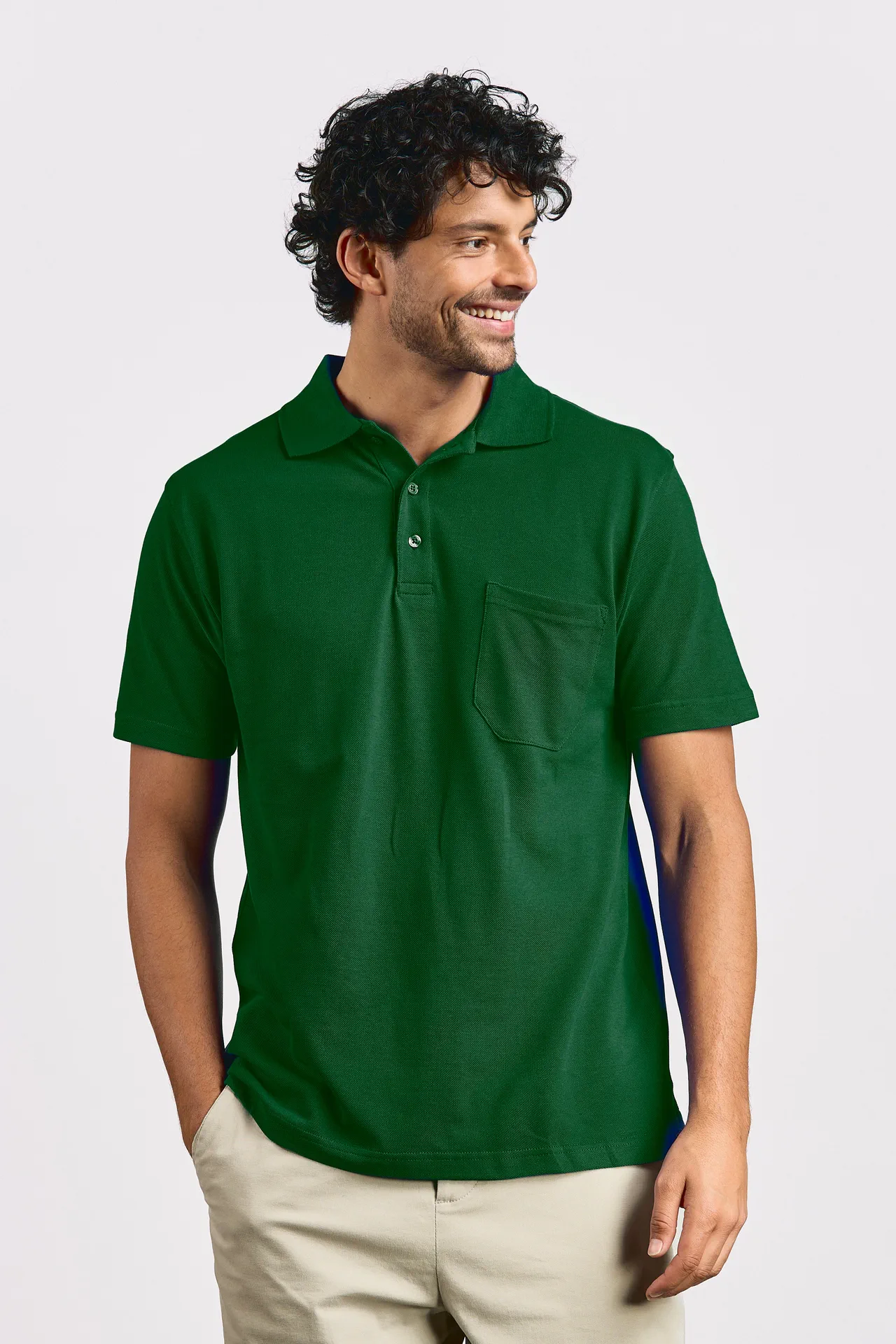 promodoro-4100-mens-heavy-polo-pocket-forest-model-0 Promodoro Men's Heavy Polo Pocket