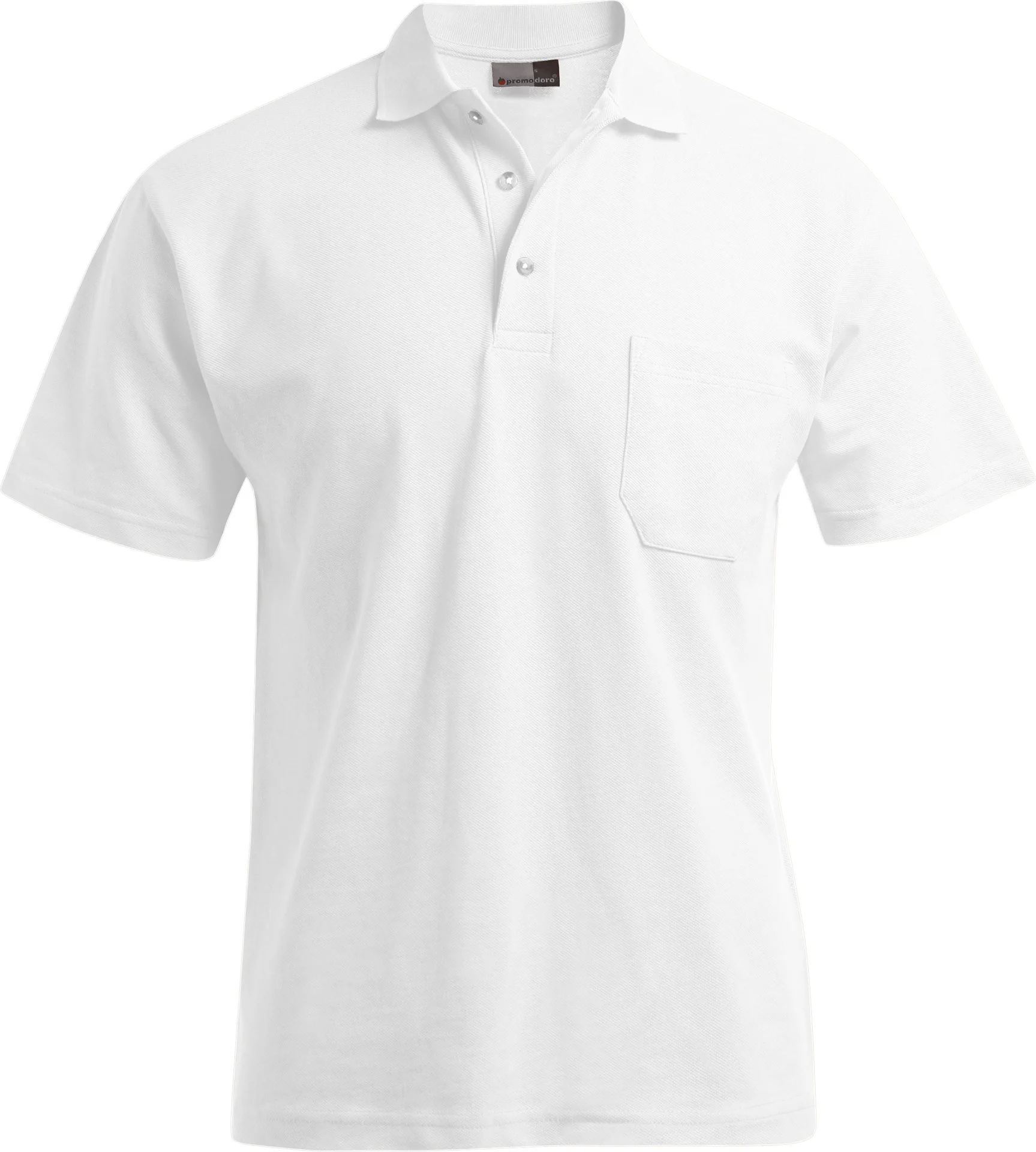 promodoro-4100-mens-heavy-polo-pocket-white-front-3 Promodoro Men's Heavy Polo Pocket
