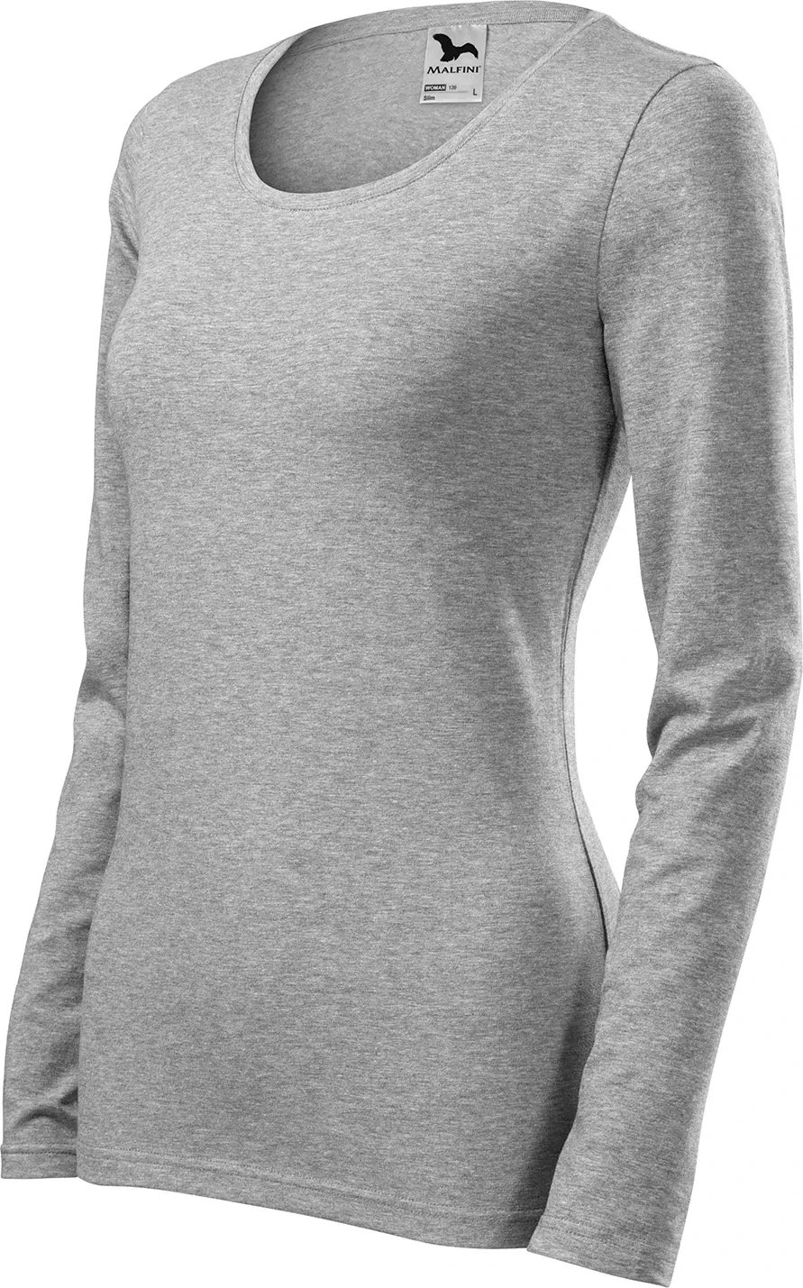 malfini-139-slim-t-shirt-damen-dunkelgrau-meliert-left-3 MALFINI T-Shirt Damen Slim 139