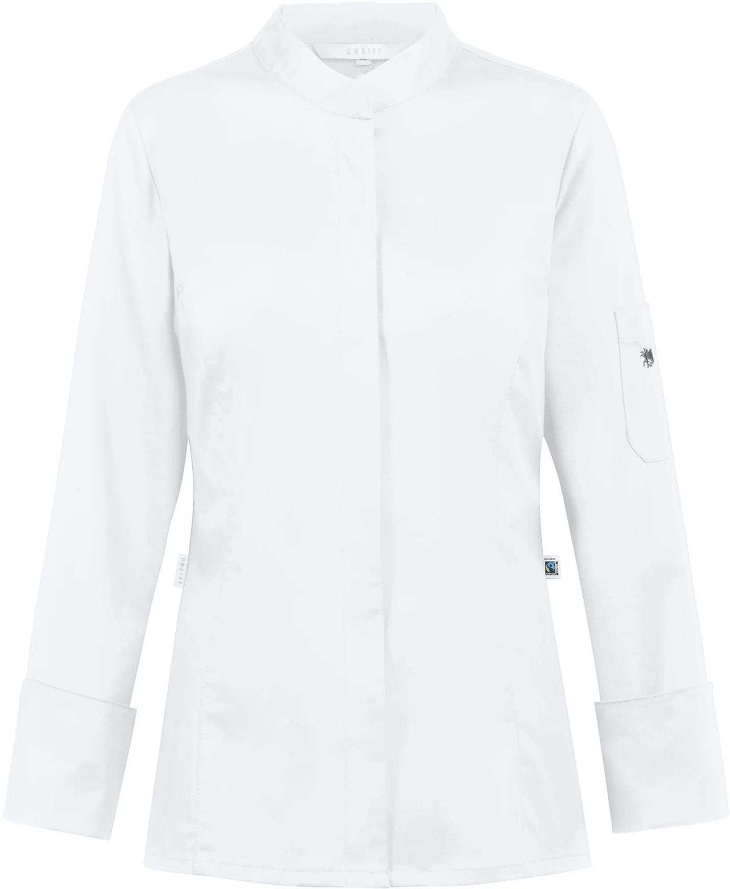 greiff-54001-damen-kochjack-rf_6220_weiss-front-2 GREIFF Damen Kochjacke mit verdeckten Druckknöpfen