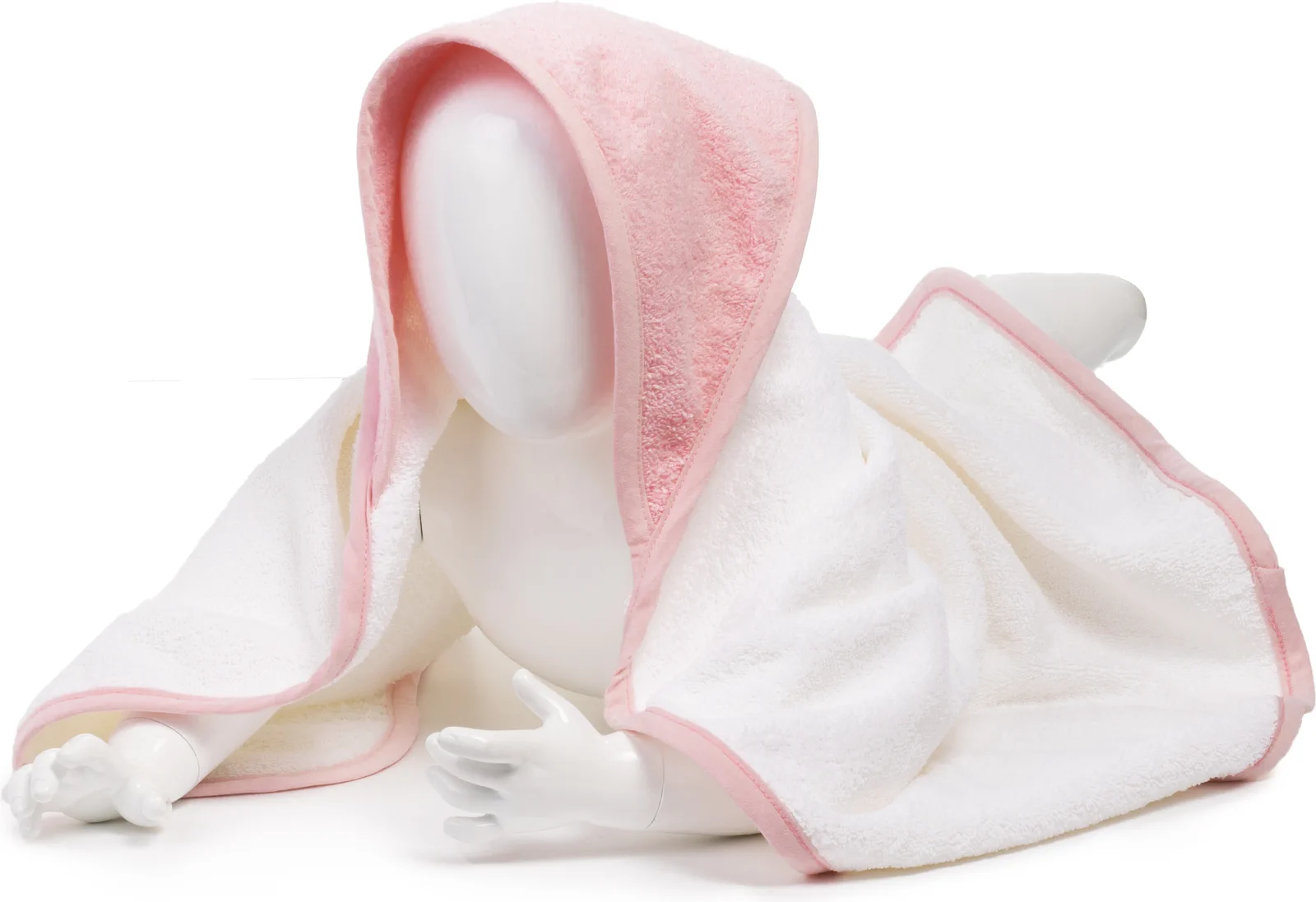 artg-arb032-babiezz-hooded-towel-white-lightpink-front-1 ARTG Babiezz® Hooded Towel
