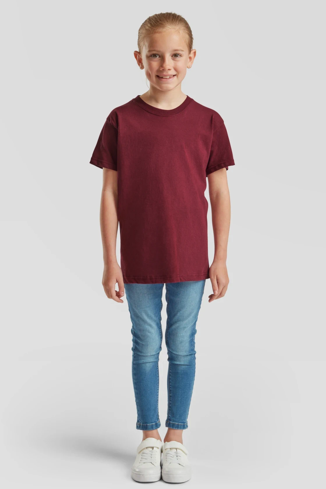 fruit-of-the-loom-61-019-0-kids-original-t-shirt-burgundy-model-3 F.O.L. Kids Original T