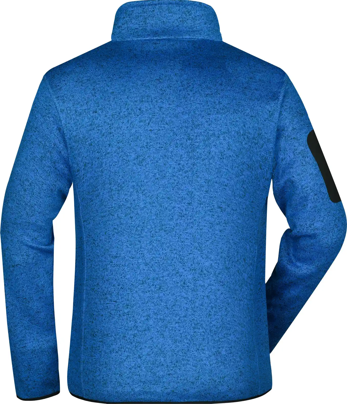 jn762-mens-knitted-fleece-jacket-royalmelange-red-back-5 James & Nicholson Men`s Knitted Fleece Jacket