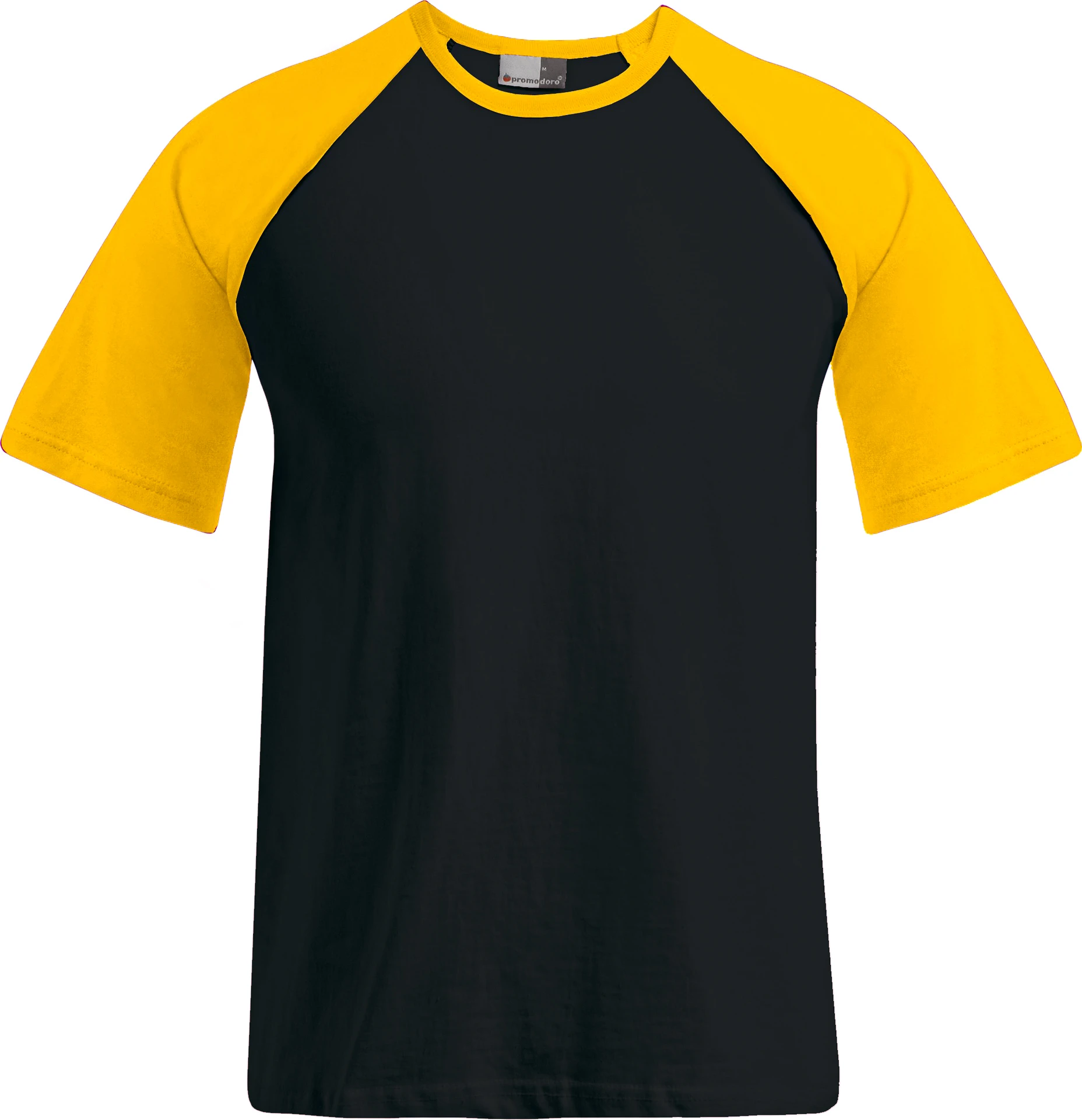 promodoro-1060-mens-raglan-t-shirt-black-gold-front-3 Promodoro Men's Raglan-T
