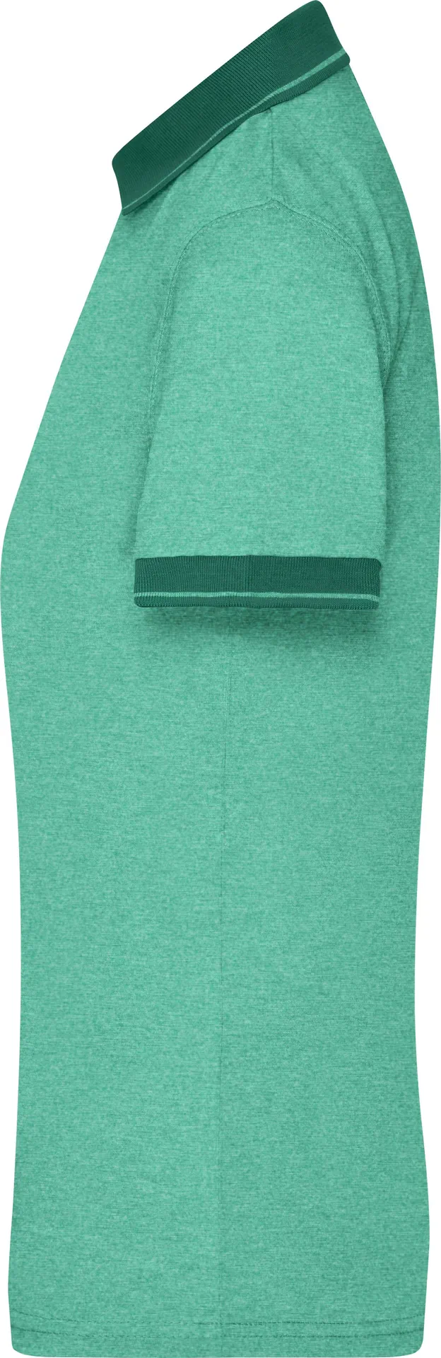 jn705-ladies-heather-poloshirt-greenmelange-darkgreen-left-4 James & Nicholson Ladies Heather Polo