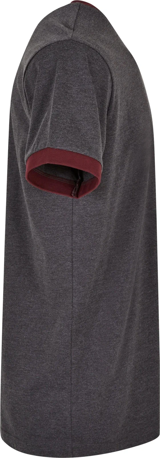 BYB-BB022-mens-ringer-t-shirt-charcoal-cherry-right-8 Build Your Brand Ringer Tee