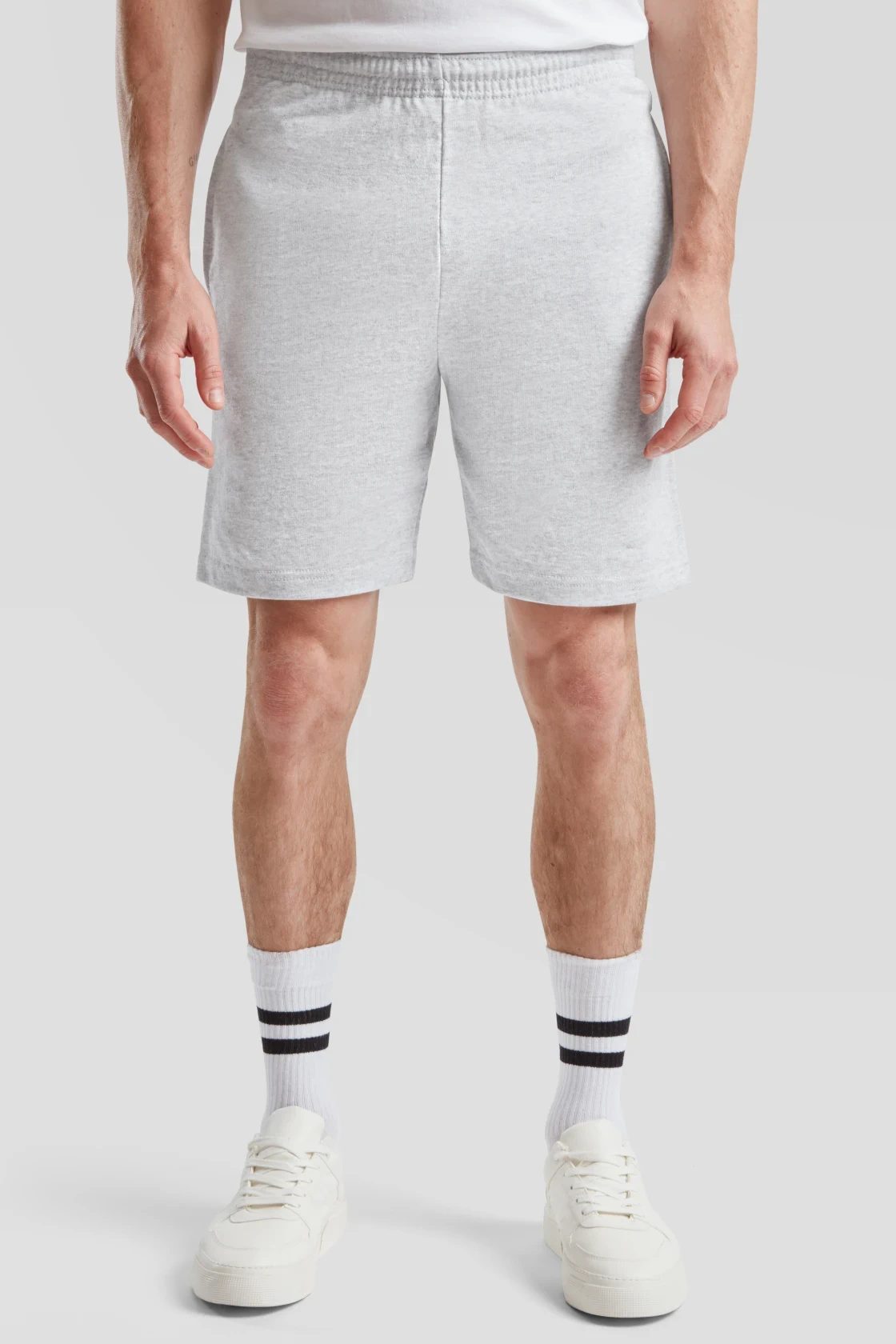 fruit-of-the-loom-64-036-0-lightweight-shorts-heathergrey-model-0 F.O.L. Lightweight Shorts