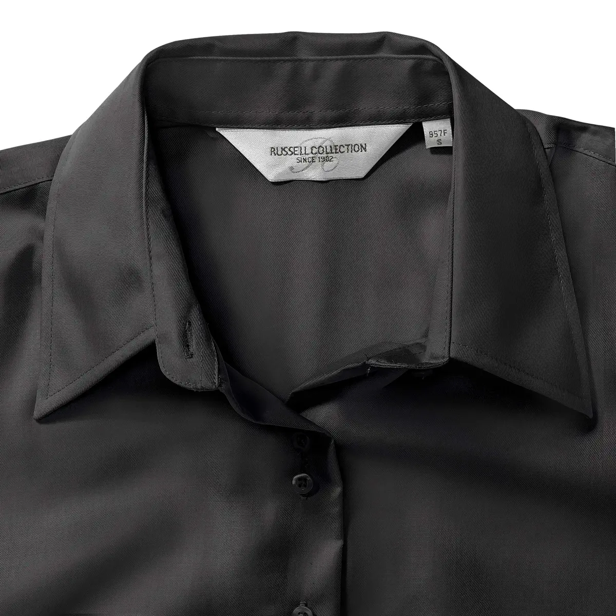 russell-r957f-ladies-short-sleeve-ultimate-non-iron-shirt-black-detail-6 Russell Ladies Short Sleeve Ultimate Non-Iron Shirt