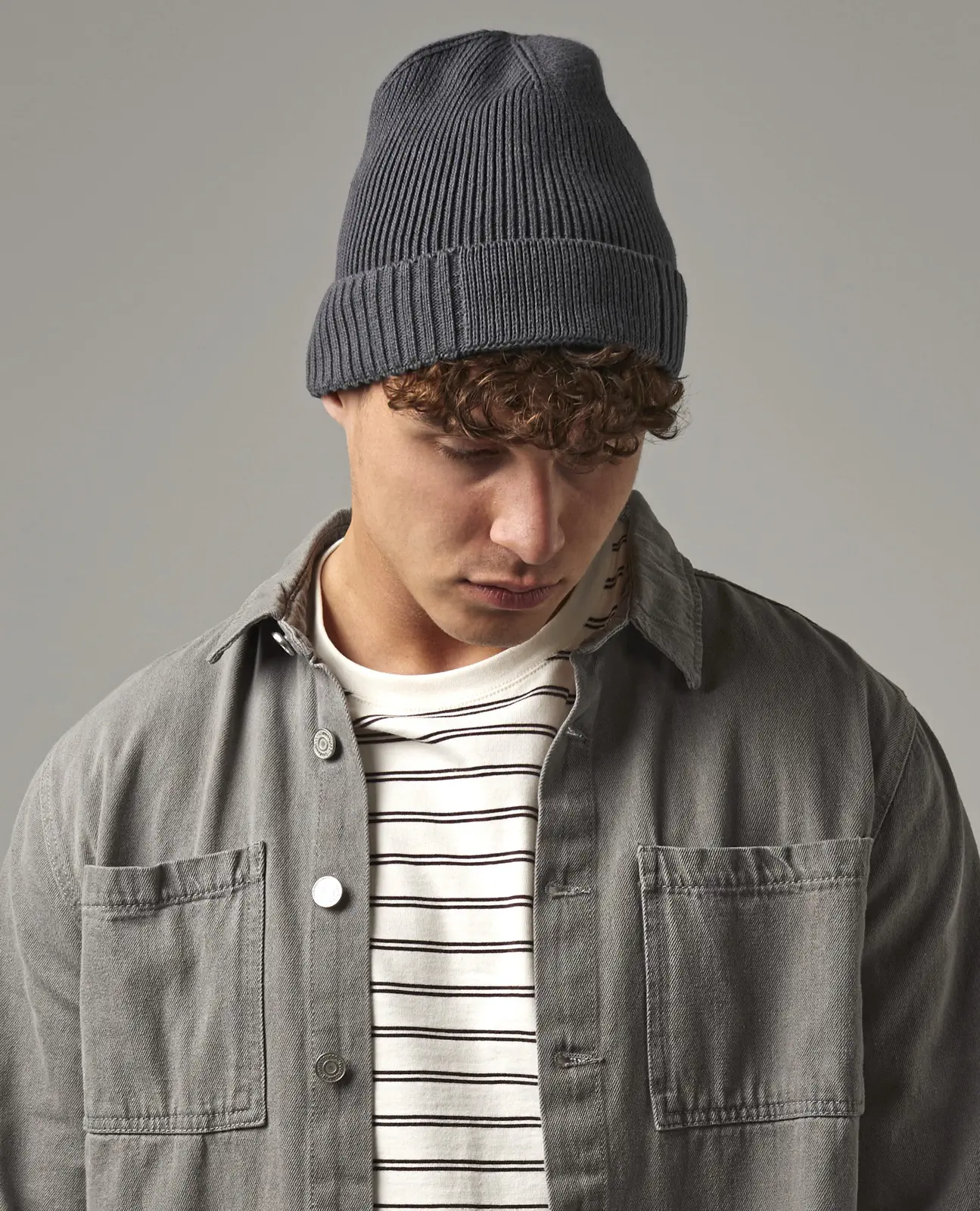 Beechfield Organic Cotton Engineered Patch Beanie