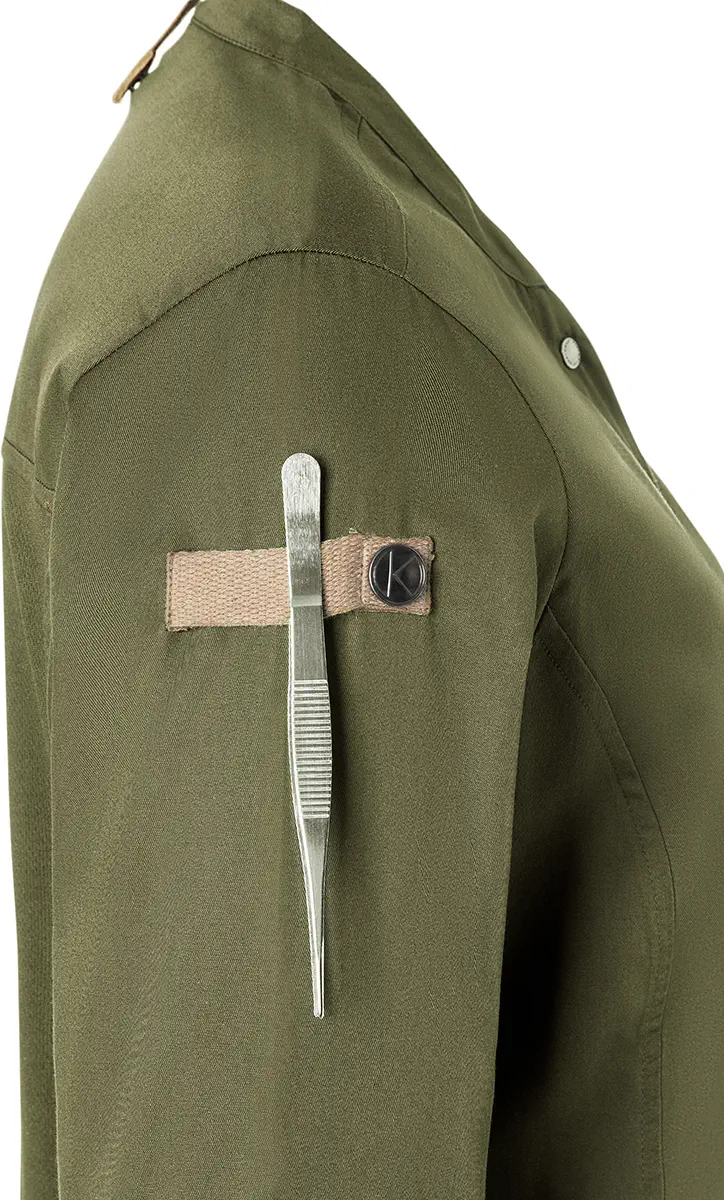 karlowsky-jf26-damenkochjacke-green-generation-mossgreen-detail-7 KARLOWSKY Damenkochjacke Green-Generation