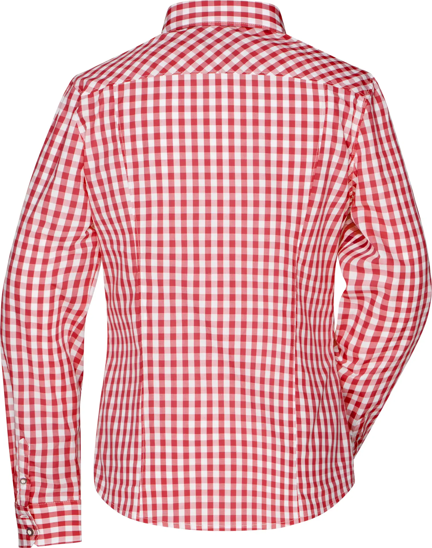 jn637-ladies-traditional-shirt-red-white-back-5 James & Nicholson Ladies Traditional Shirt