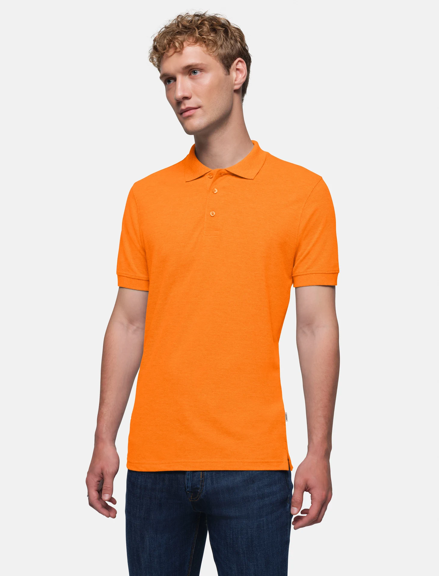 hakro-810-poloshirt-classic-orange-model-0 HAKRO Poloshirt 810 Classic